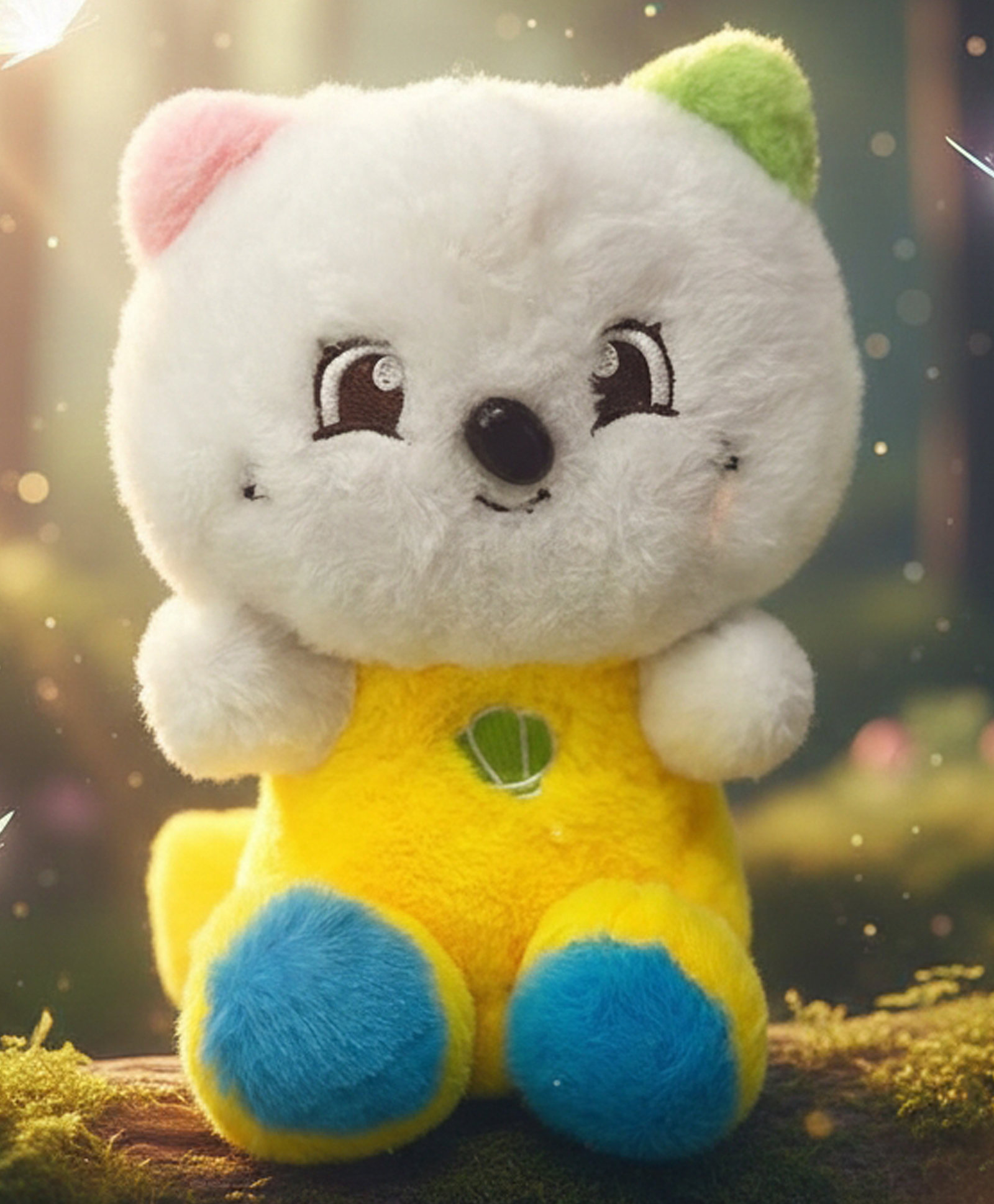 Eitheo Teddy Soft Toy Yellow & White - Height 25 cm-image-15
