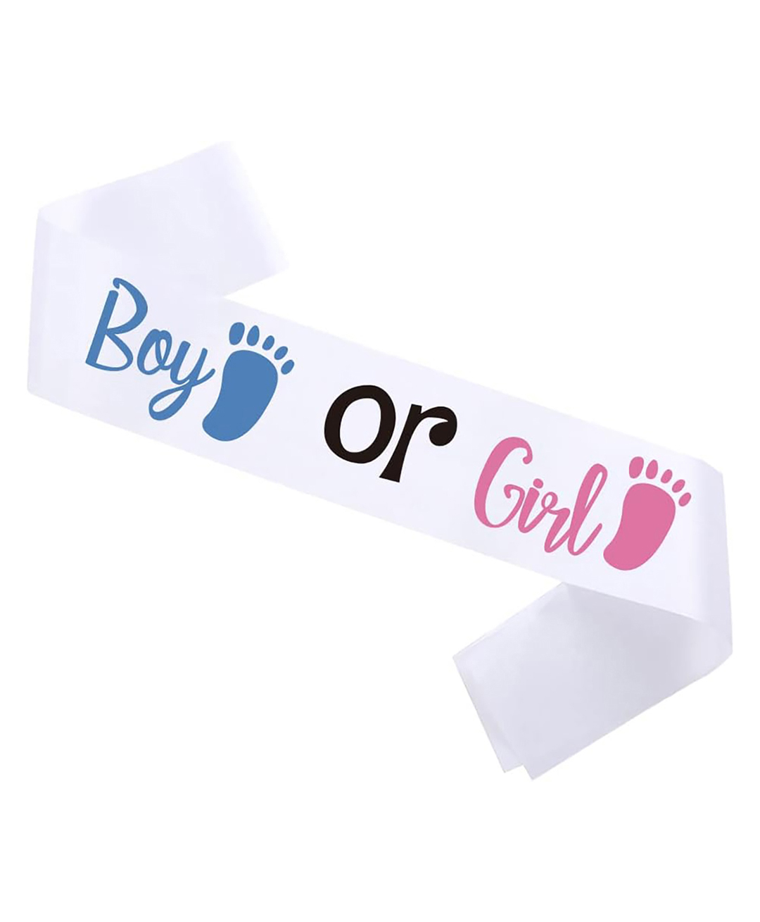 Zyozi Baby Shower Decorations White Sash, Boy or Girl Sash, Sash for Mom - Sashes For Baby Shower (Pack Of 1)-image-45