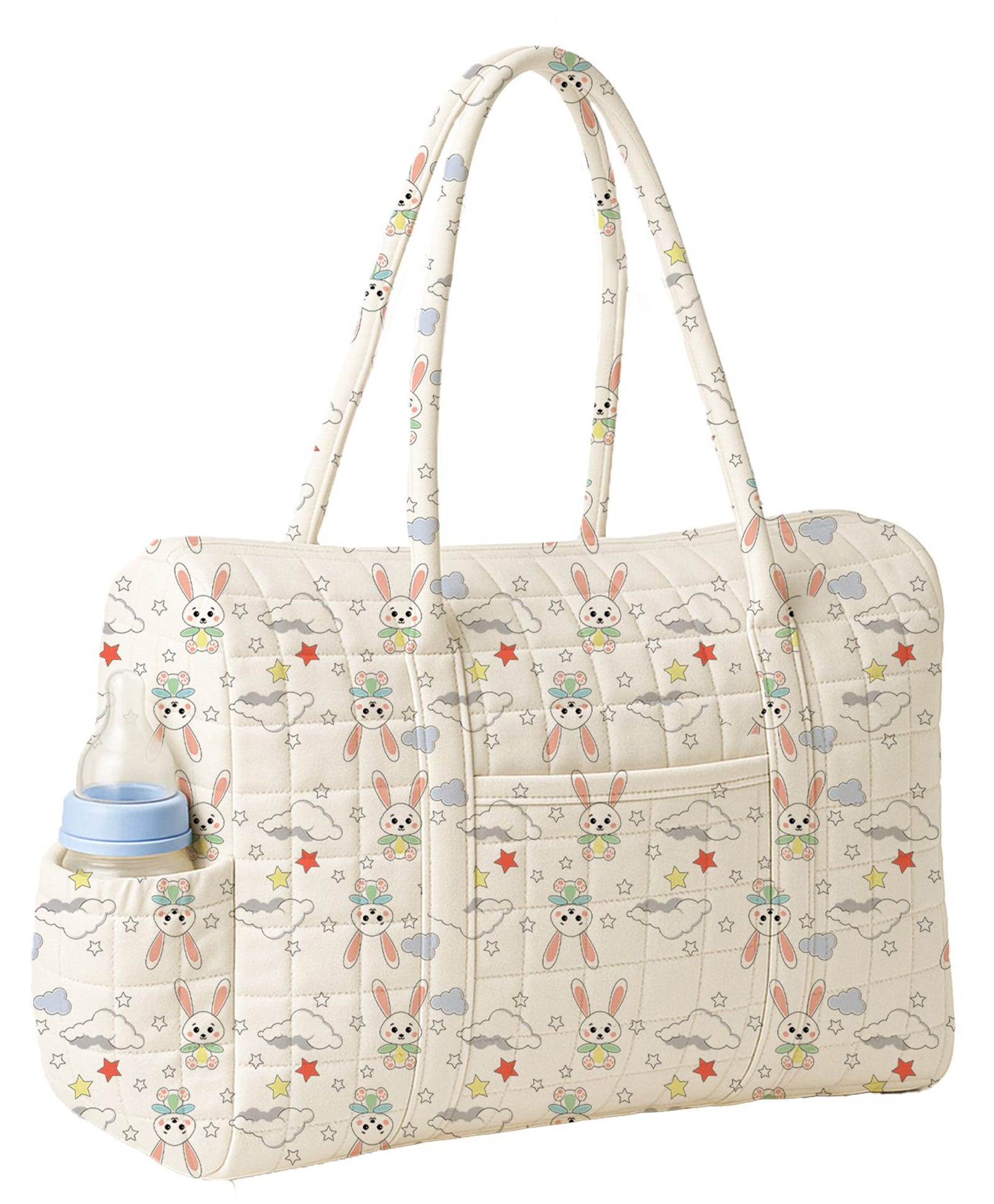 Moms Home Baby Organic Cotton Diaper Carry Bag For Mothers | Bunny | Pack of 1-image-7