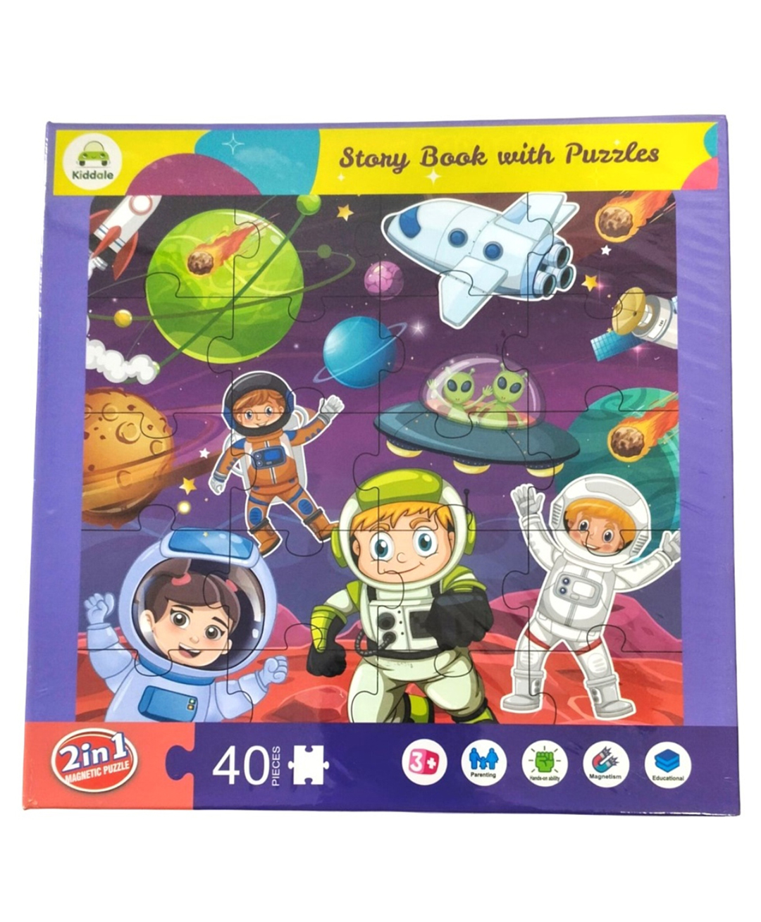 Kiddale Space Story Puzzle Book | Zuzu & Max Space Adventure & Galaxy Rescue Stories with 2 Picture Puzzles | Fun Activity Book For Kids - Pack of 1-picture-16