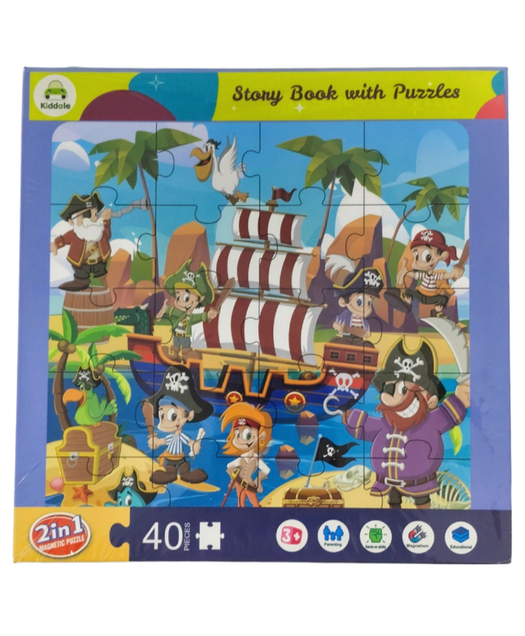 Kiddale Story Puzzle Book for Kids | Captain Coco Pirate Adventures | 2 Stories and 2 Jigsaw Puzzles - Pack of 1-picture-10