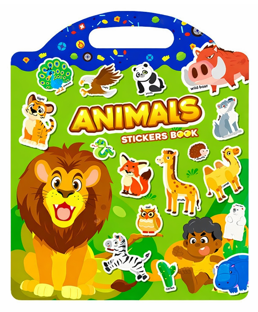 Kiddale Animal World Jelly Sticker Book for Kids | Reusable & Washable| Big Fold-Out Play Scenes | Easy Carry Travel Activity Book - English-picture-12