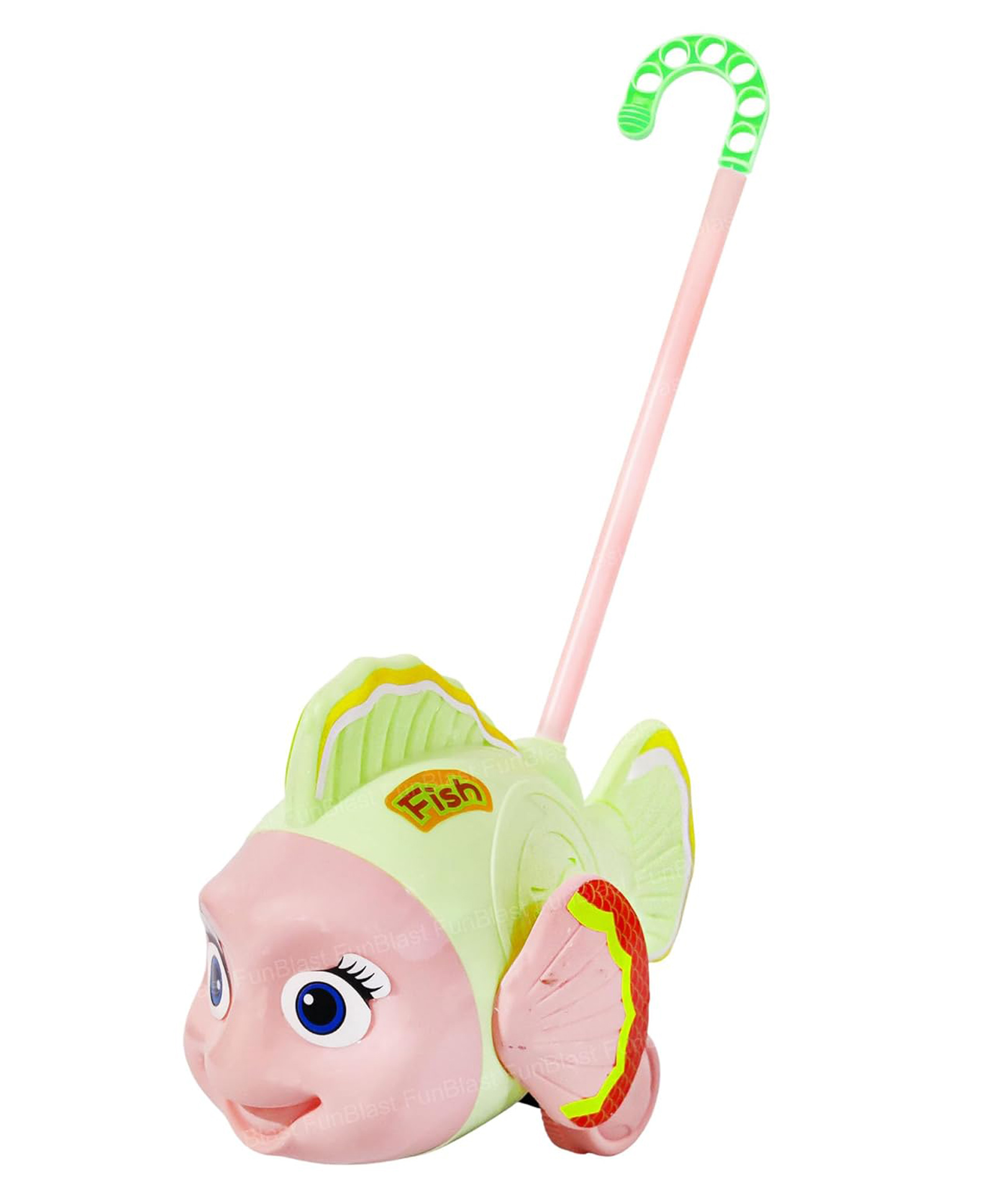 FunBlast Pull Along Fish Toy for Kids Pack of 1 (Green)-picture-34