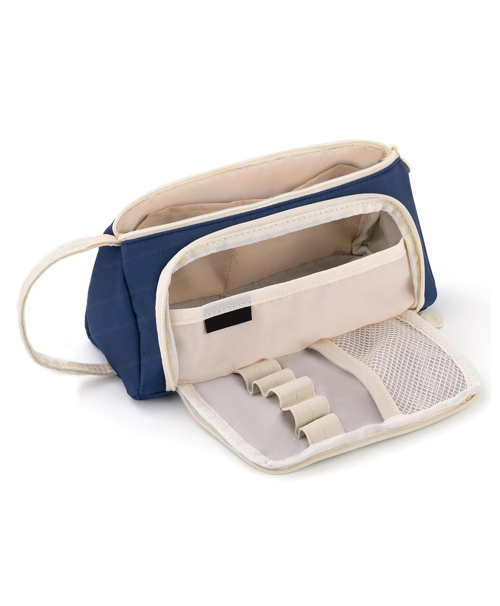 FunBlast Water Resistance Multipurpose Stationery Zipper Pouch for Kids and Adults - Pack of 1 (Navy Blue)-picture-22