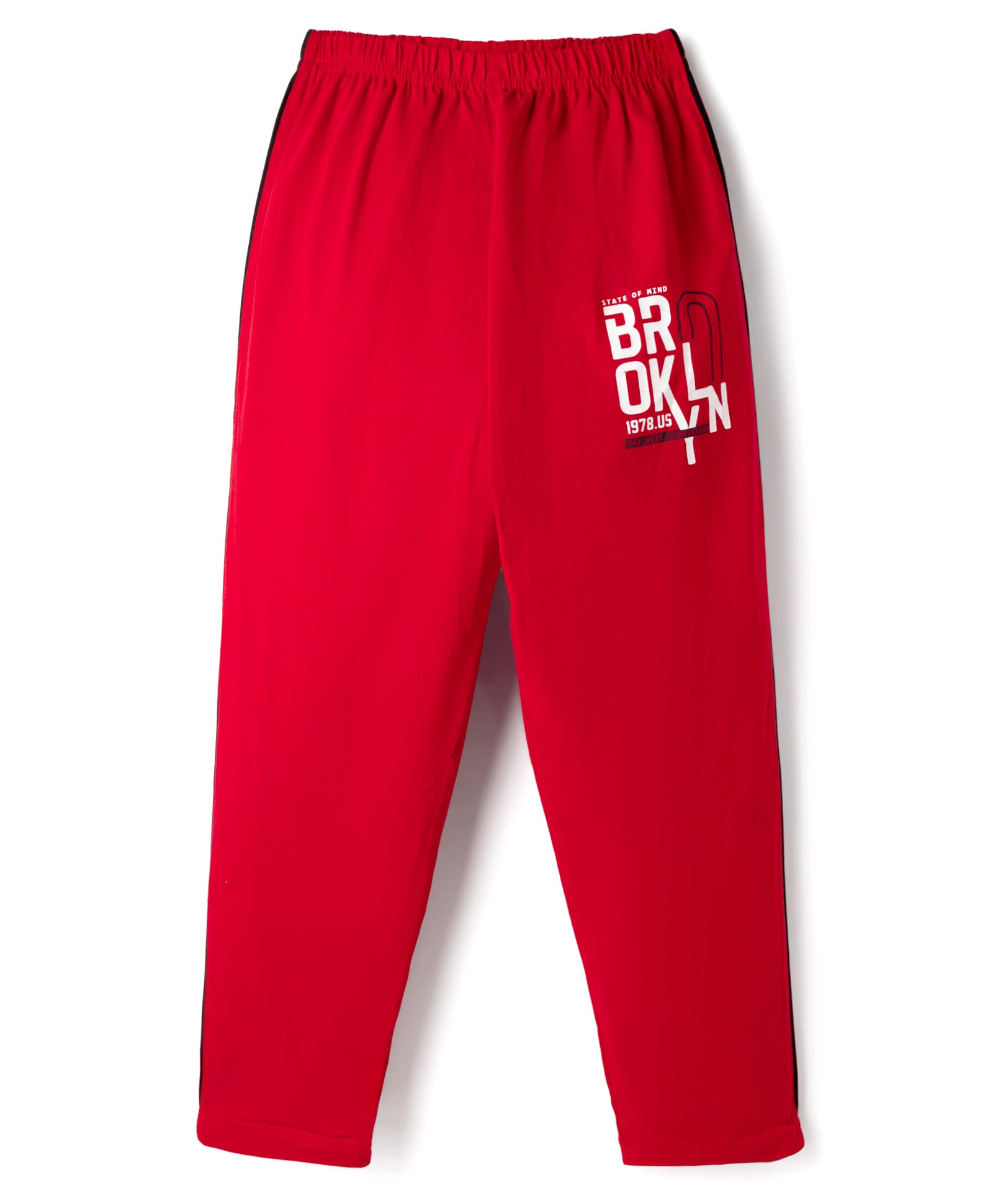 Taeko Single Jersey Knit Full Length Text Printed Lounge Pant - Red-picture-29