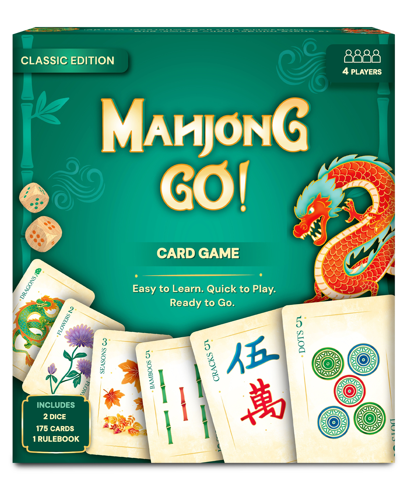 gouda games Mahjong Go! Card Game, Classic Mahjong Reimagined, Fast-Paced Strategy and Skill Game with Wind Rounds, Portable and Travel-Friendly, Gift for Mahjong Lovers, Adults and Teens, Perfect for Game Night-picture-20