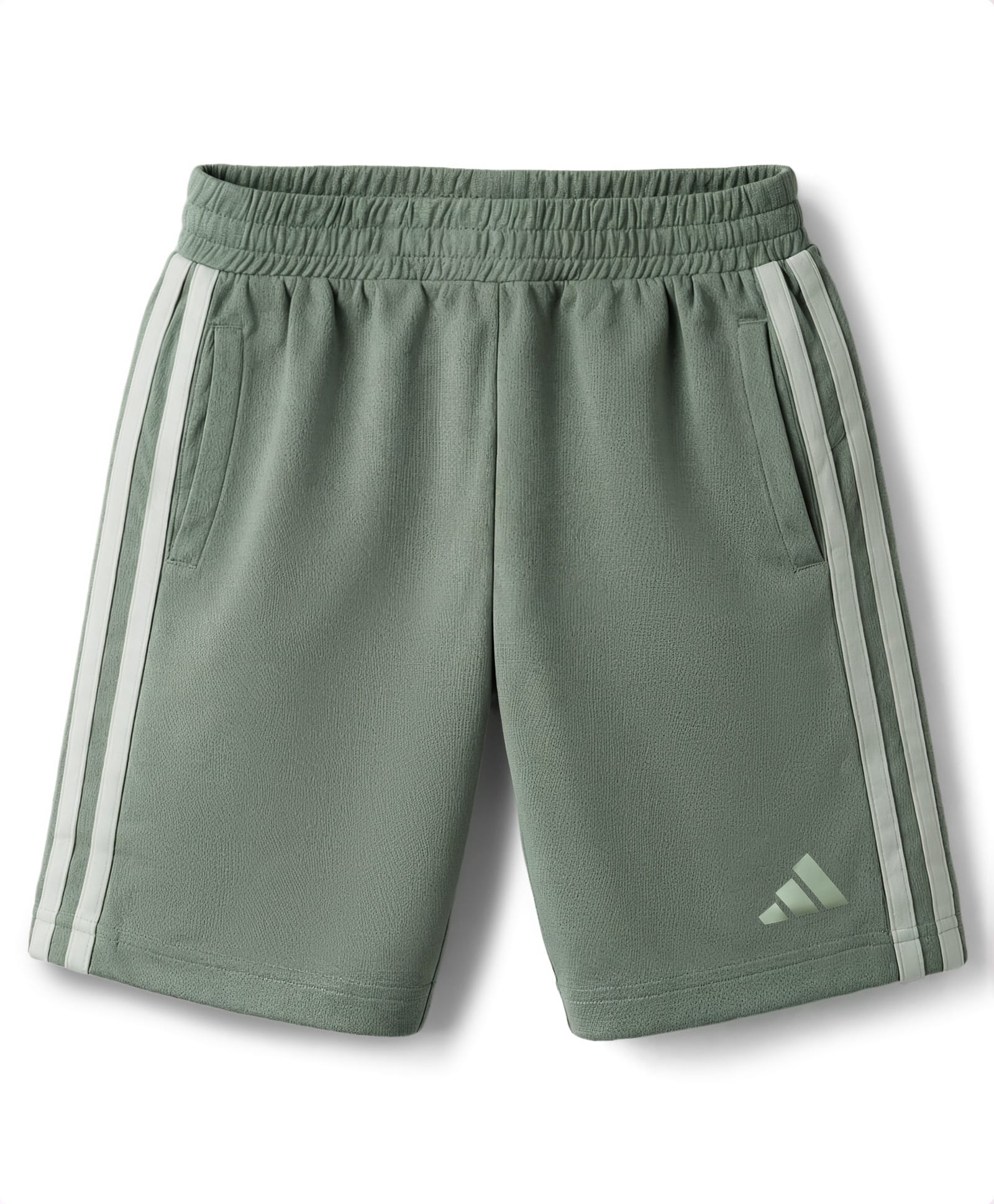 ADIDAS KIDS Knit Shorts With Logo Print - Olive Green-picture-18