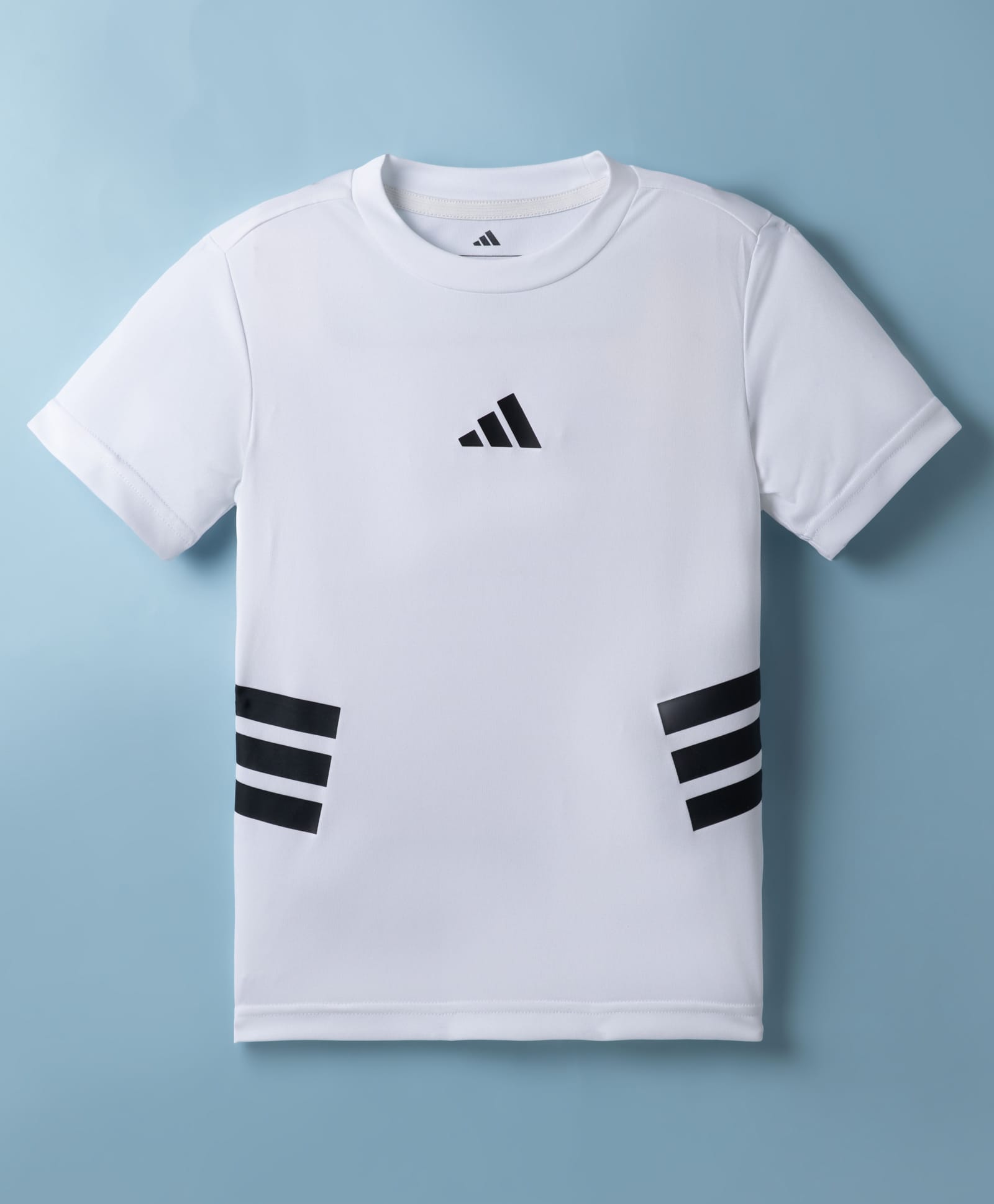 ADIDAS KIDS Cotton Knit Half Sleeves T-Shirt With Logo Print - White-picture-15
