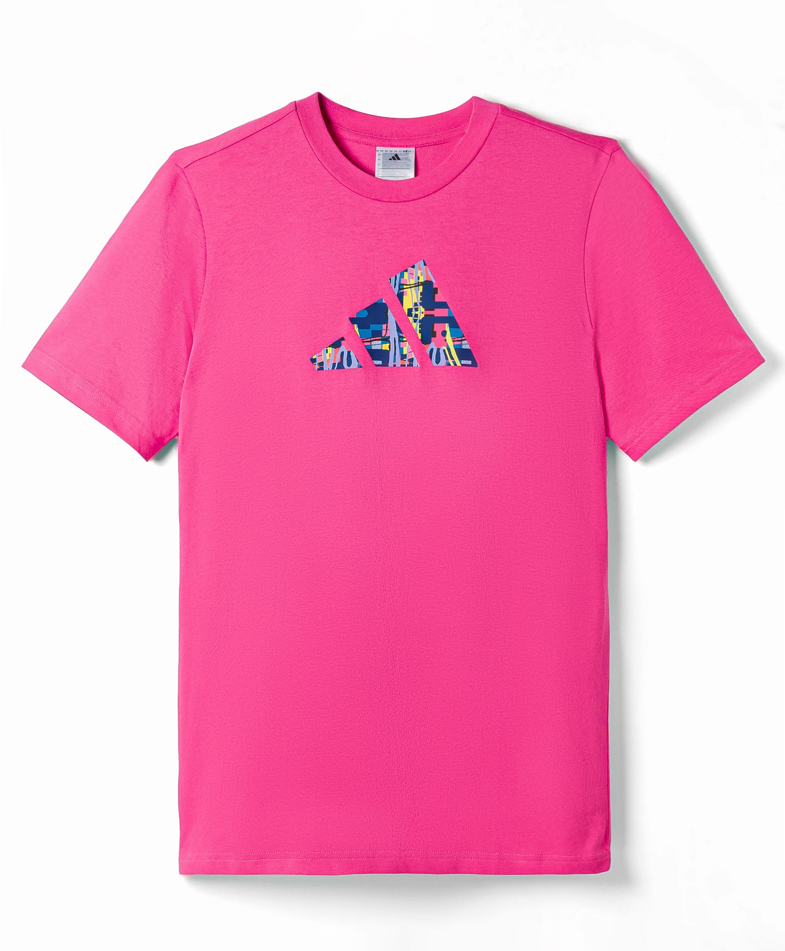 ADIDAS KIDS 100% Cotton Knit Half Sleeves T-Shirt With Logo Print - Pink-image-42
