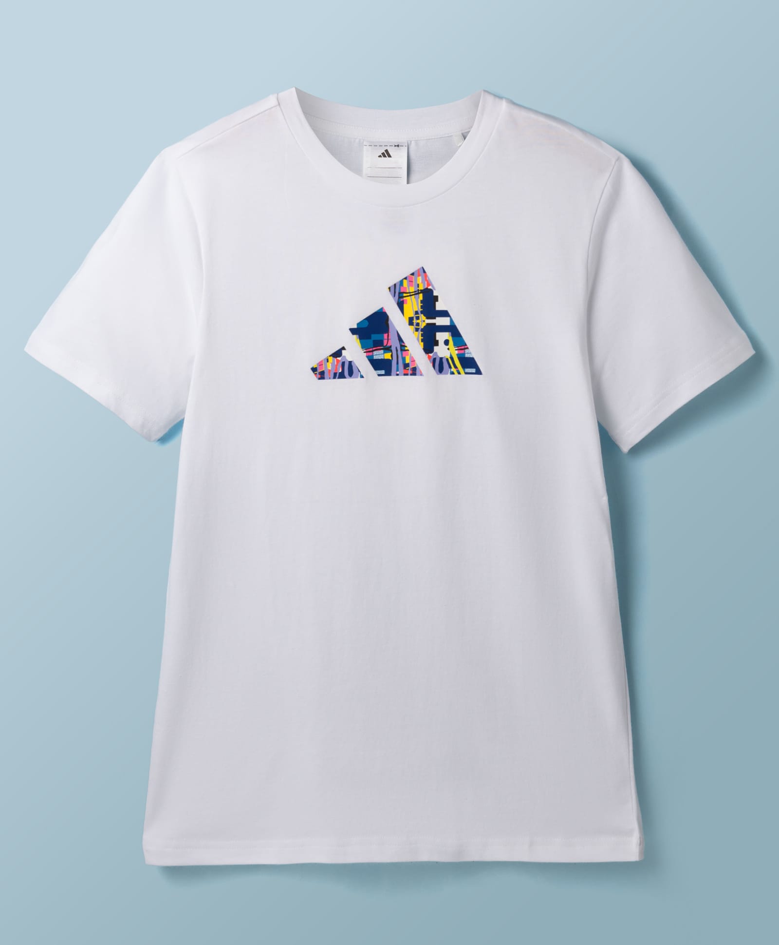 ADIDAS KIDS 100% Cotton Knit Half Sleeves T-Shirt With Logo Print - White-picture-11