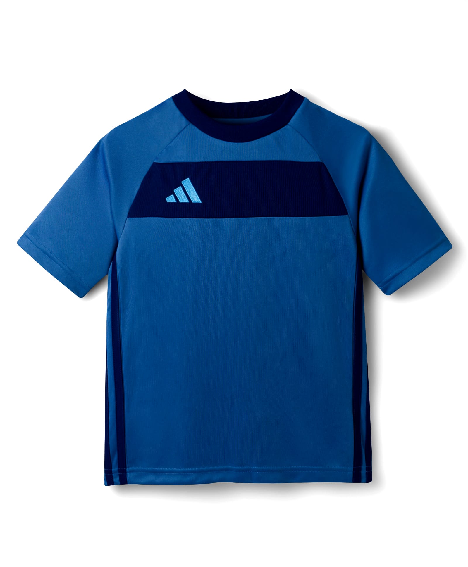 ADIDAS KIDS Knit Raglan Half Sleeves T-Shirt With Logo Embroidery - Blue-picture-19