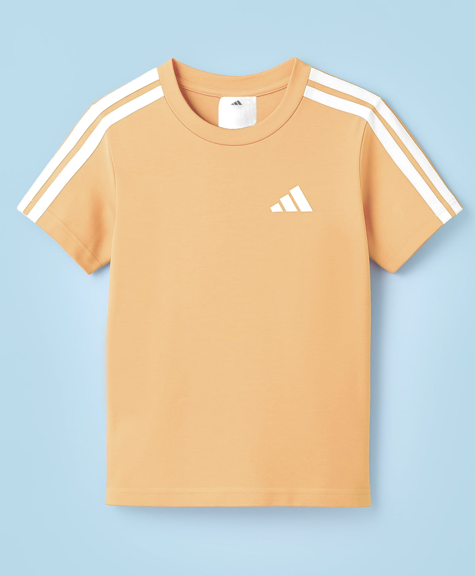 ADIDAS KIDS 100% Cotton Knit Half Sleeves Logo Printed T-Shirt - Yellow-picture-10