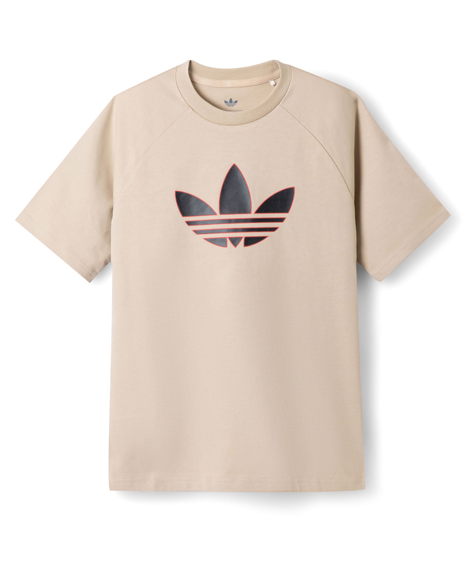 ADIDAS KIDS 100% Cotton Knit Raglan Half Sleeves T-Shirt With Logo Print - Beige-picture-23