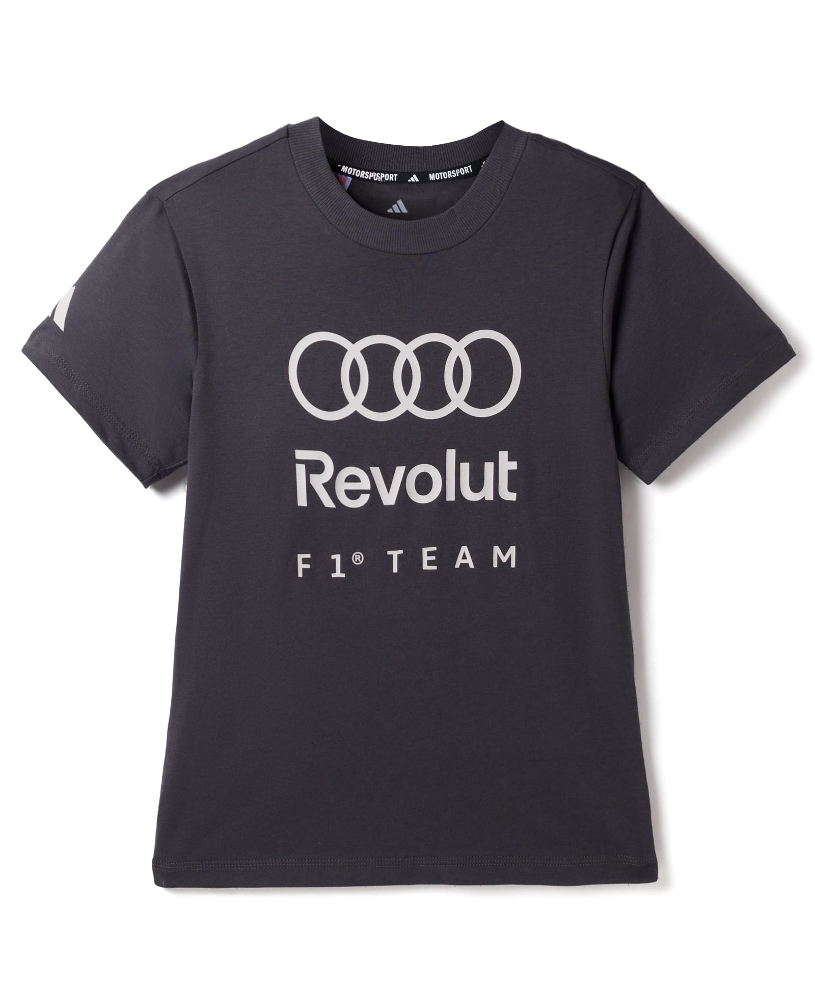 ADIDAS KIDS 100% Cotton Knit Half Sleeves T-Shirt With F1 Team Print - Black-picture-22