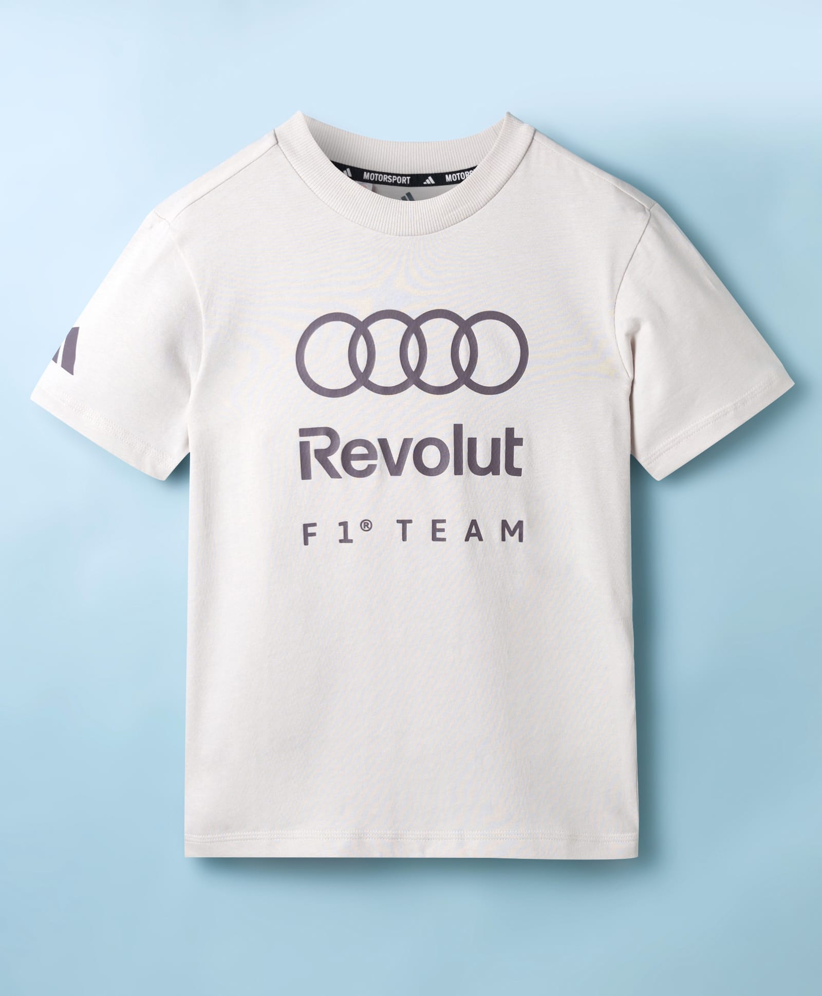 ADIDAS KIDS 100% Cotton Knit Half Sleeves T-Shirt With F1 Team Print - White-picture-10