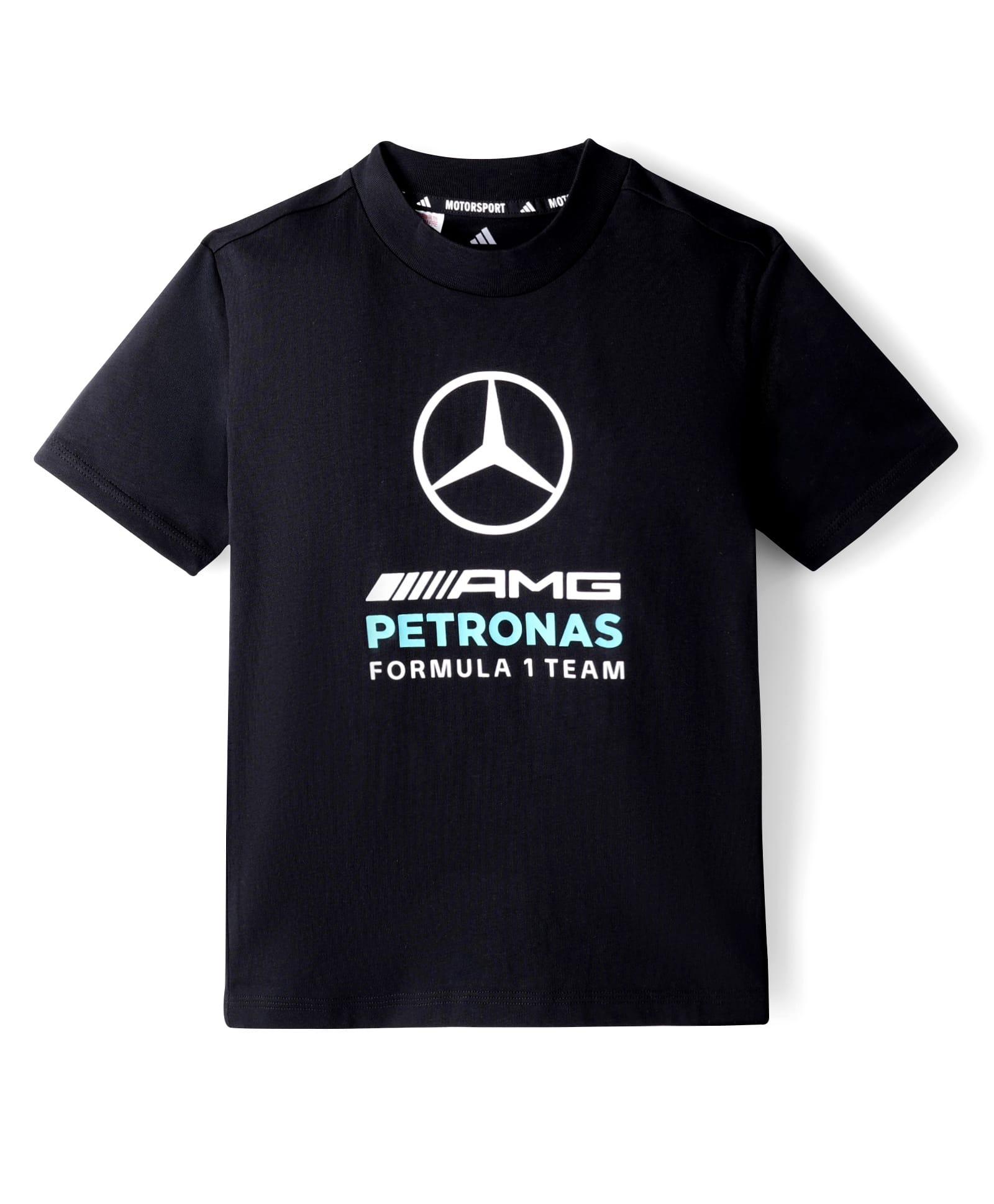 ADIDAS KIDS 100% Cotton Knit Half Sleeves T-Shirt With F1 Team Print - Black-picture-17