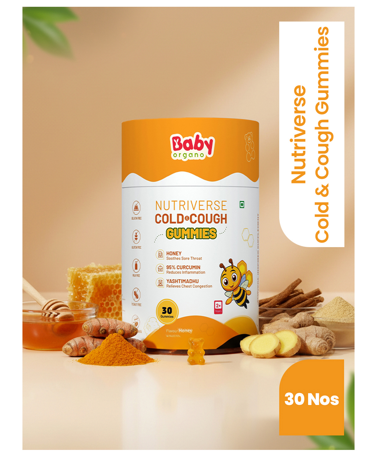 Nutriverse Cold and Cough Gummies | For Sore Throat and Coughing in Kids | 2+ Years-image-2
