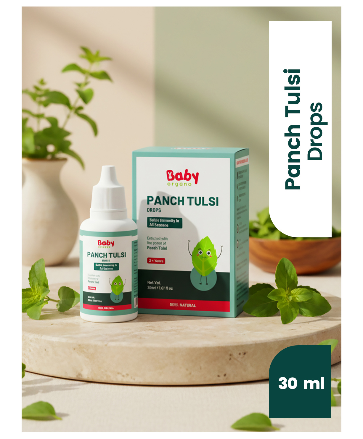 babyorgano Ayurvedic Panch Tulsi Drops Natural Immunity Booster (30 ml)-picture-11