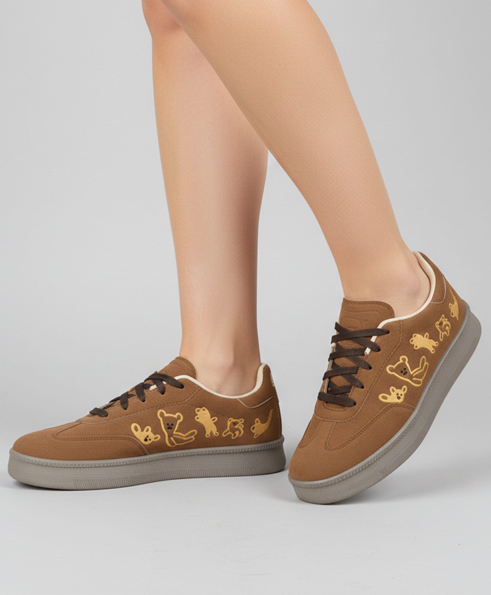 Shoetopia Teddy Designed Lace Up Shoes - Brown-picture-25