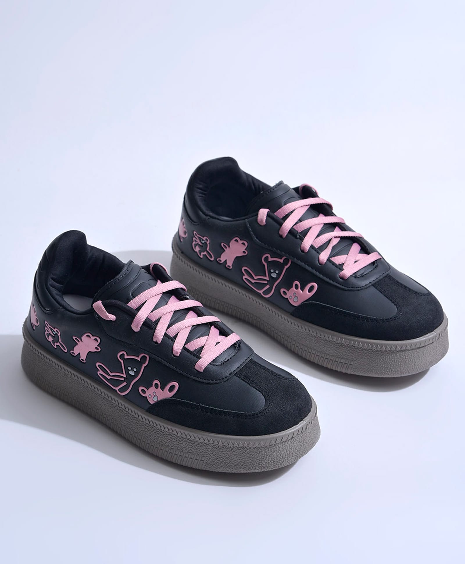 Shoetopia Teddy Designed Lace Up Shoes - Pink-picture-26