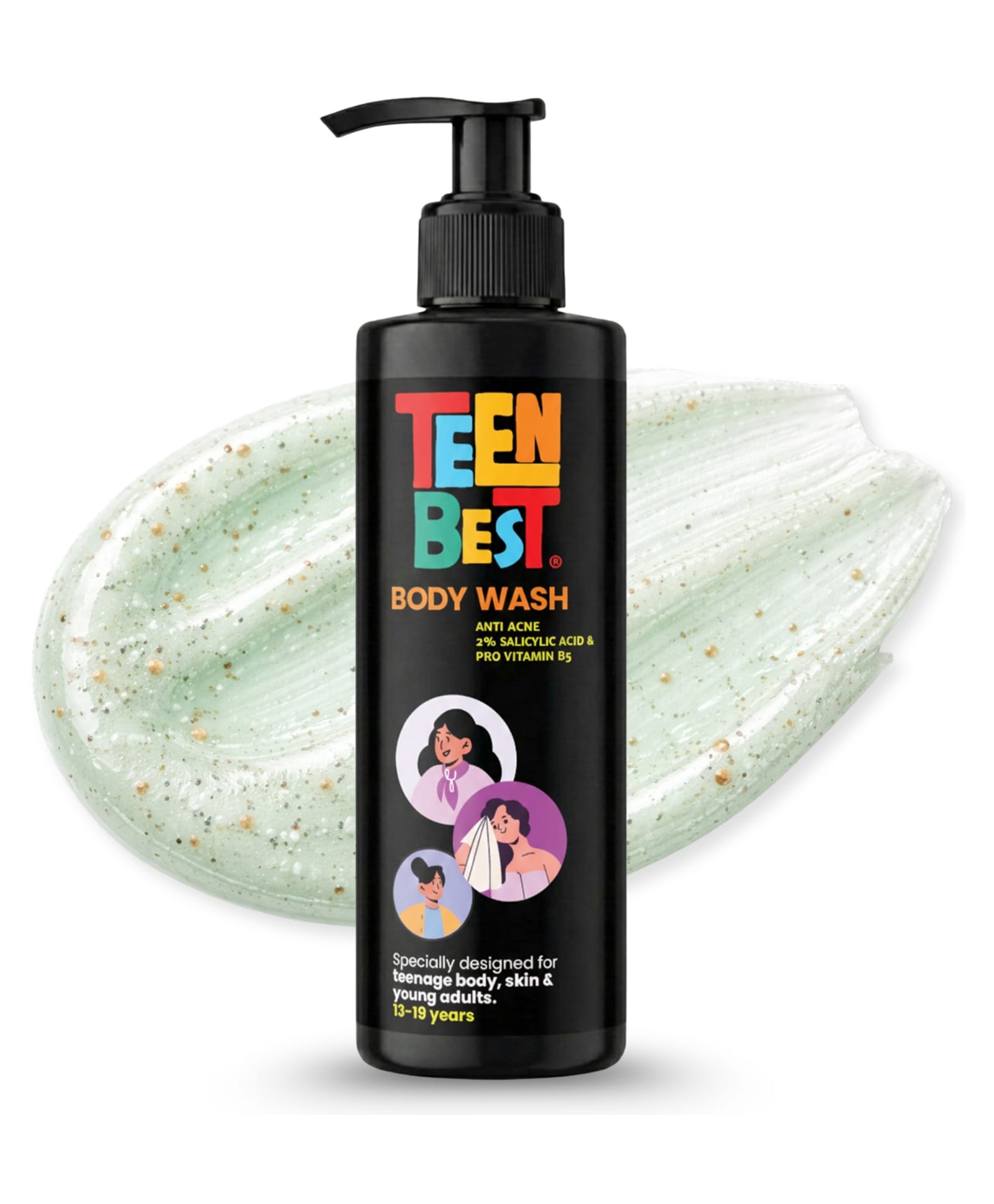 Teens Anti Acne Body Wash for Boys & Girls 13 to 19 Years for Back Acne & Body Pimples Daily Shower Gel - 200ml-image-46