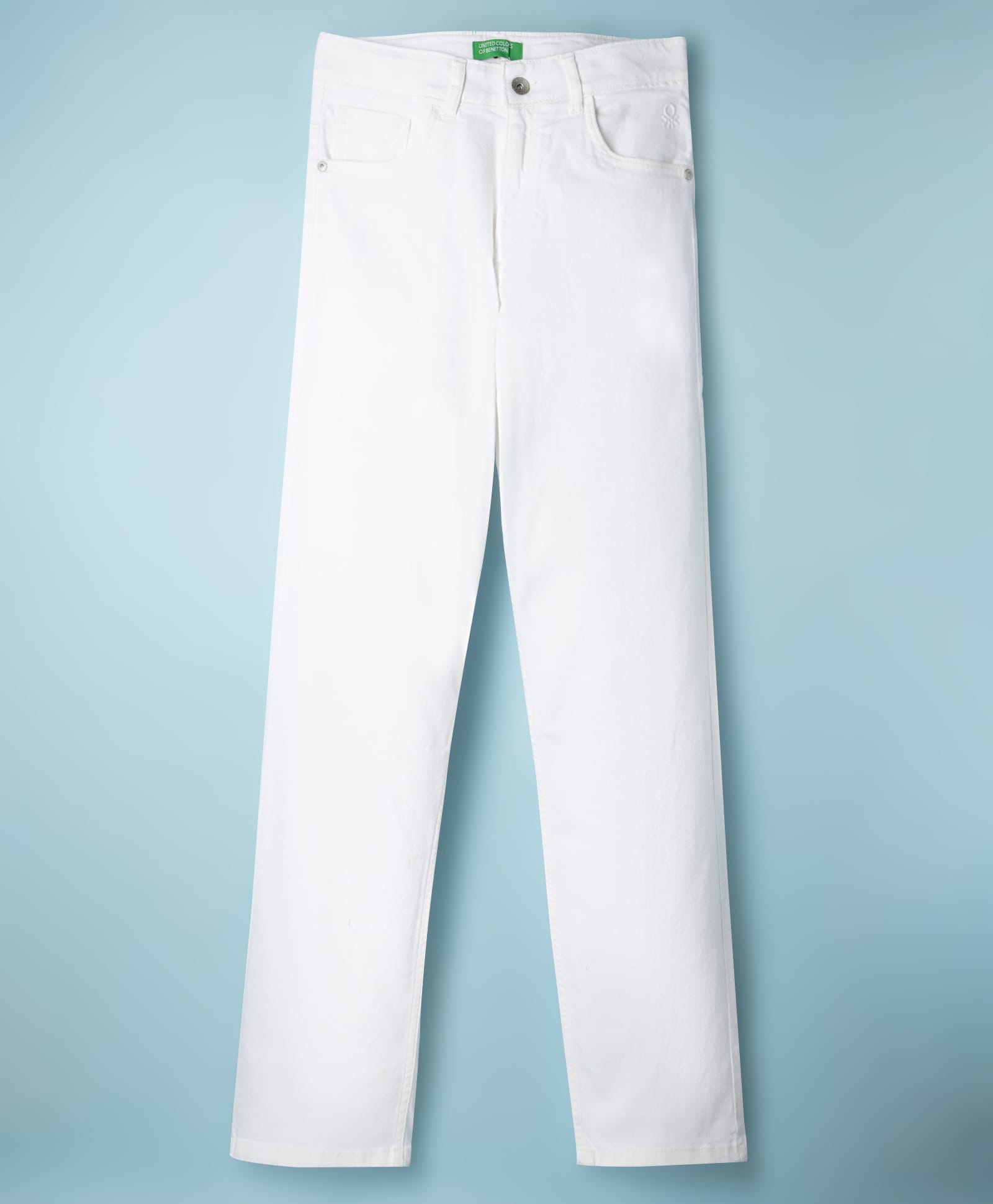 UCB Cotton Woven Full Length Solid Jeans - White-image-33
