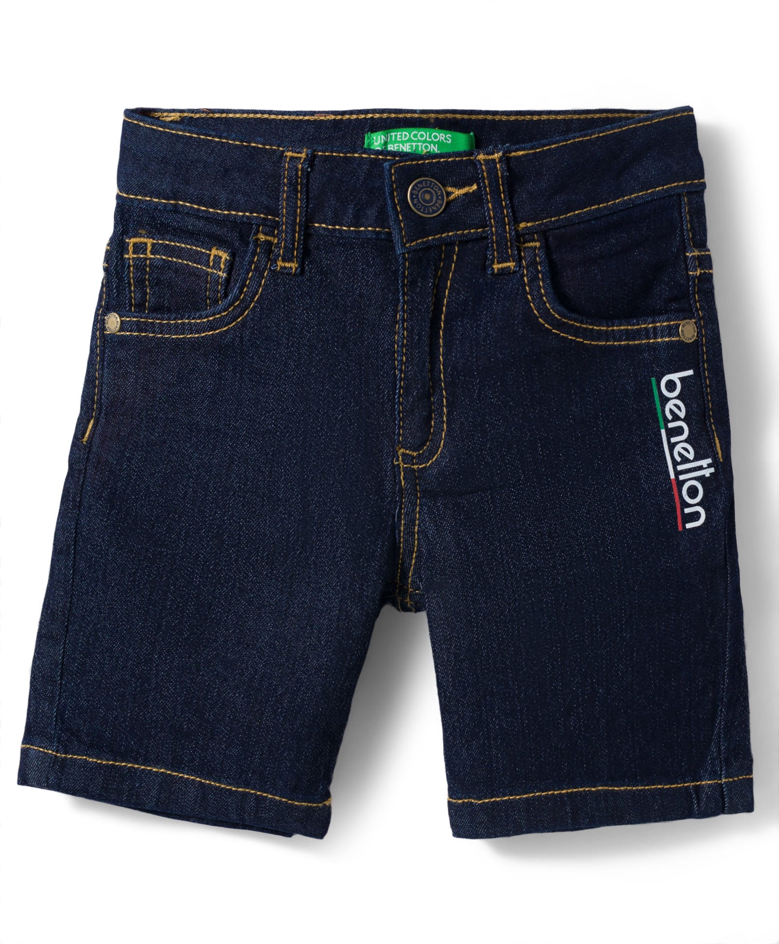 UCB Cotton Woven Knee Length Solid Shorts - Navy Blue-picture-16