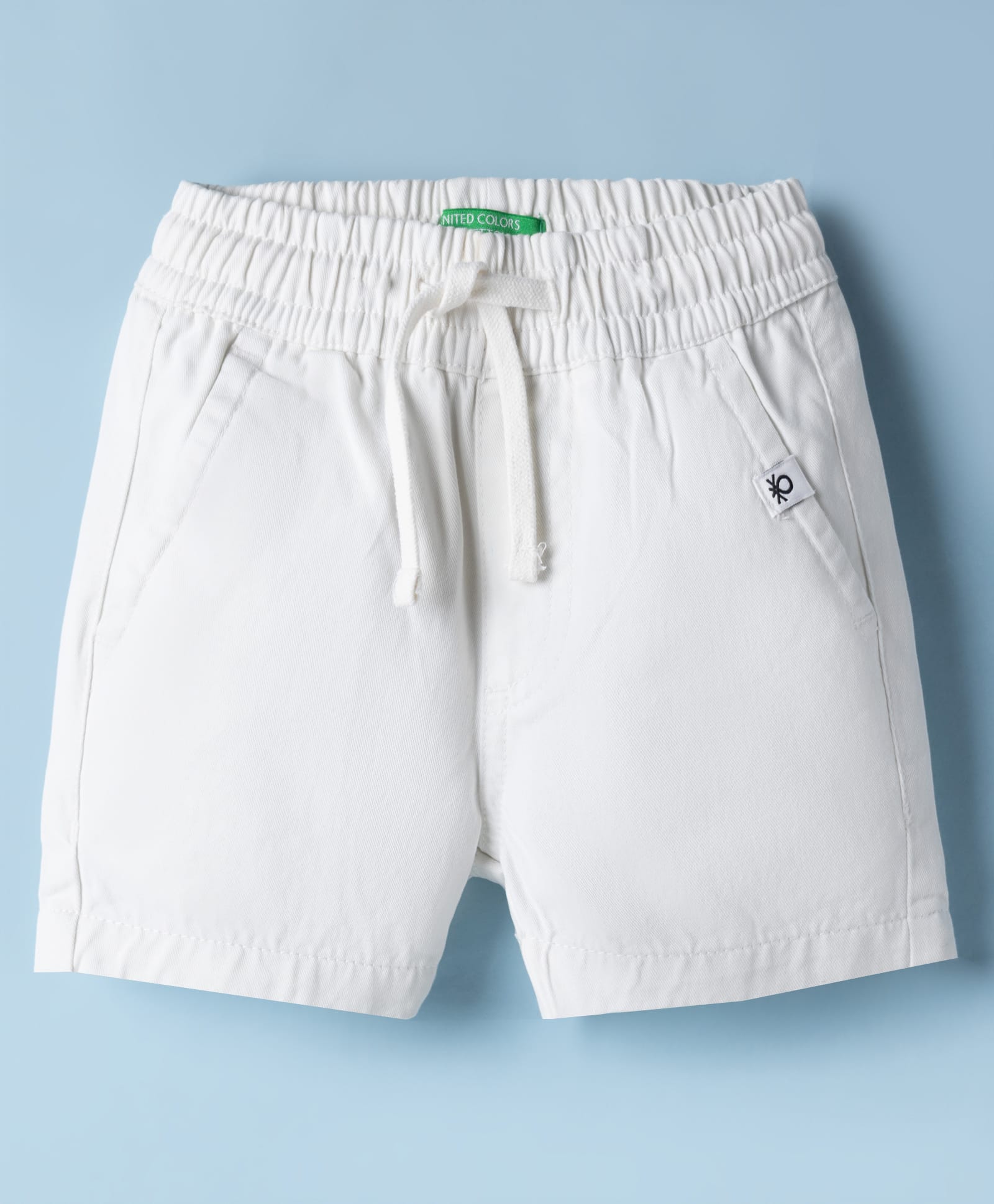 UCB Cotton Woven Knee Length Solid Shorts - White-picture-26