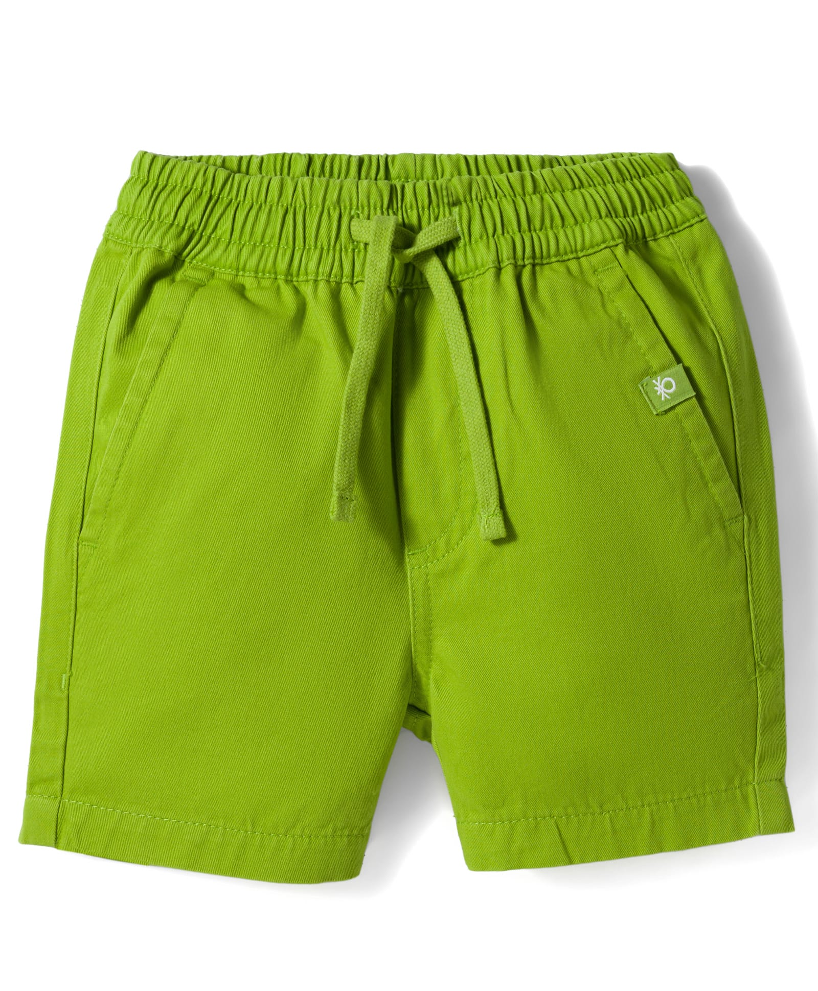 UCB Cotton Woven Knee Length Solid Shorts - Lime Green-picture-17