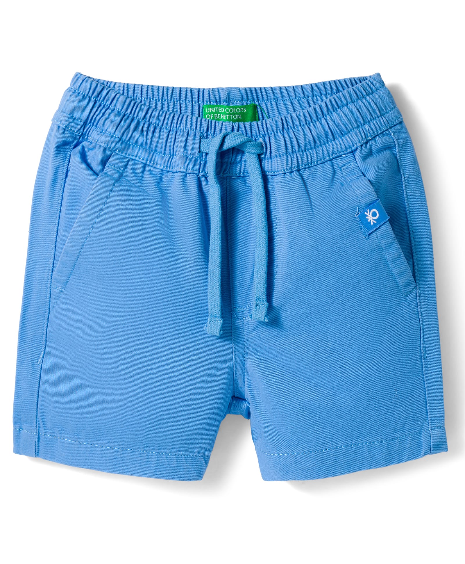 UCB Cotton Woven Knee Length Solid Shorts - Blue-picture-14