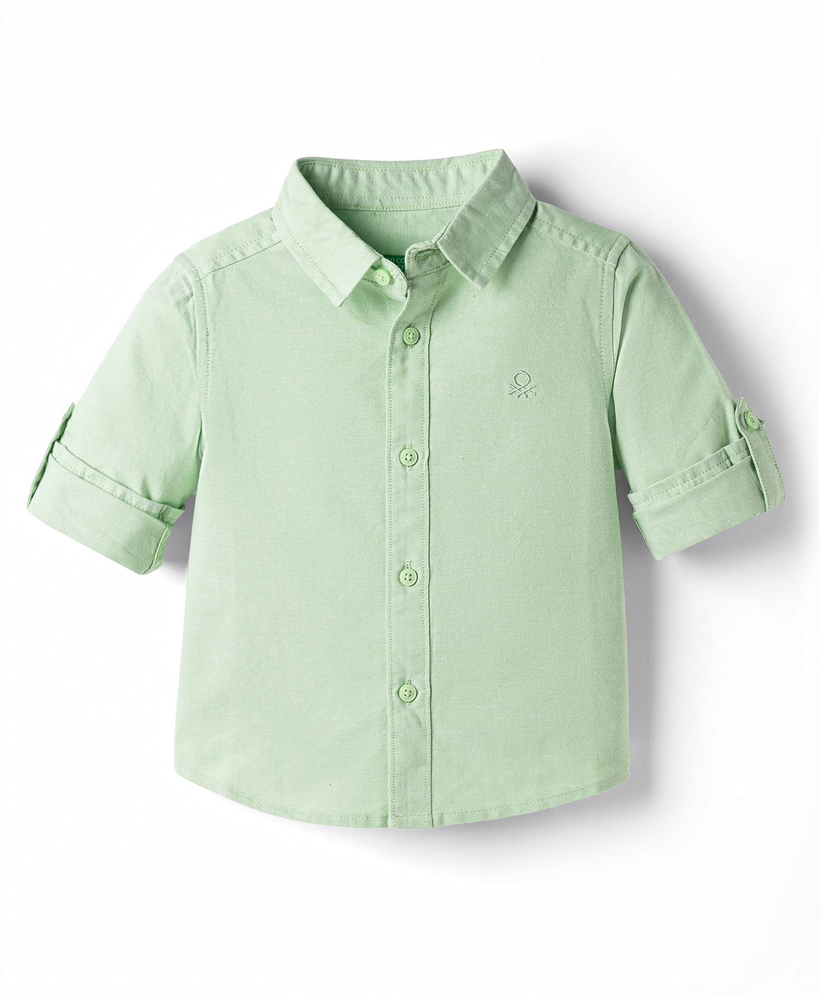 UCB Cotton Woven Full Sleeves Solid Shirt - Green-image-16