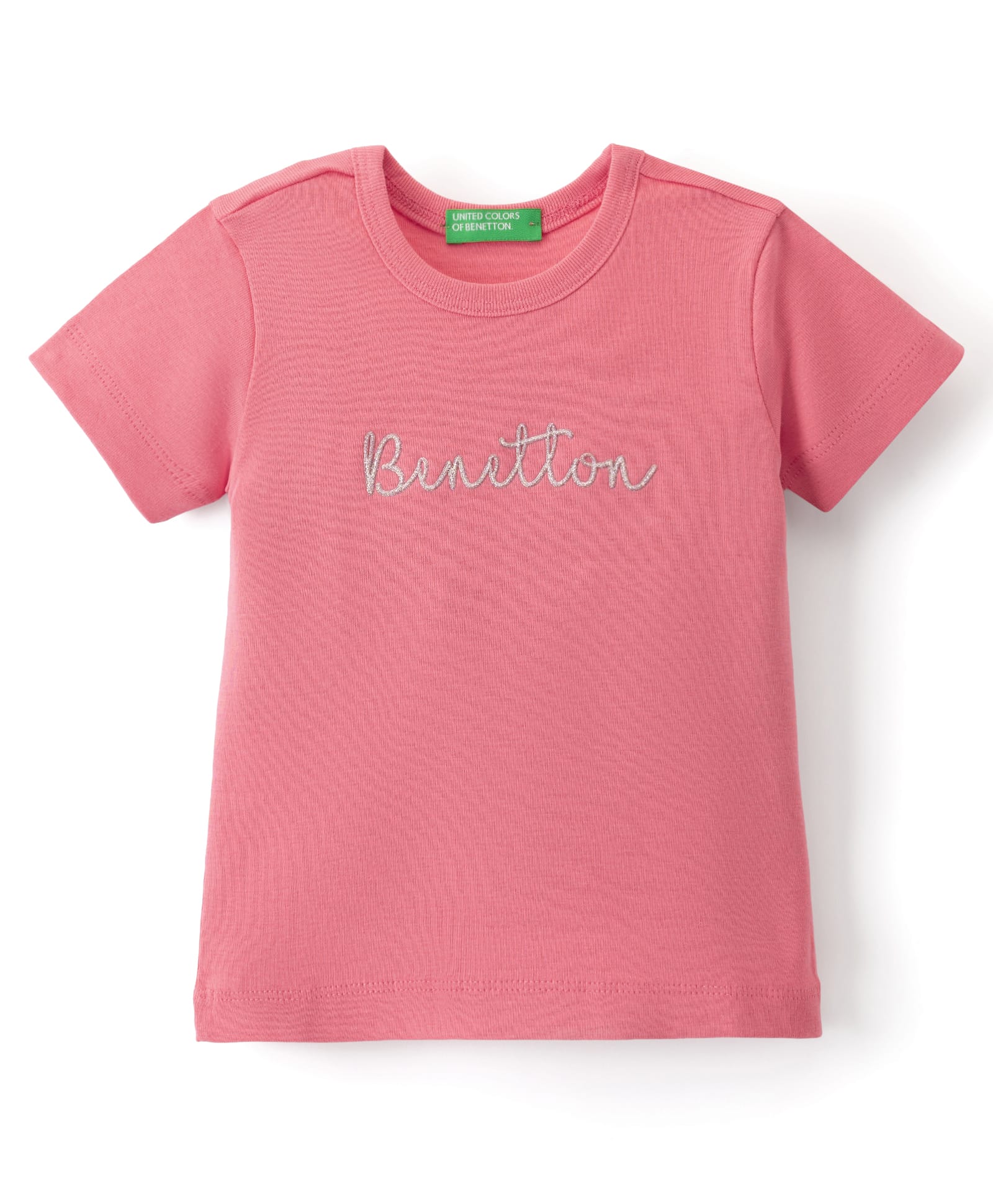 UCB Cotton Knit Half Sleeves T-Shirt With Glitter Print - Pink-picture-37