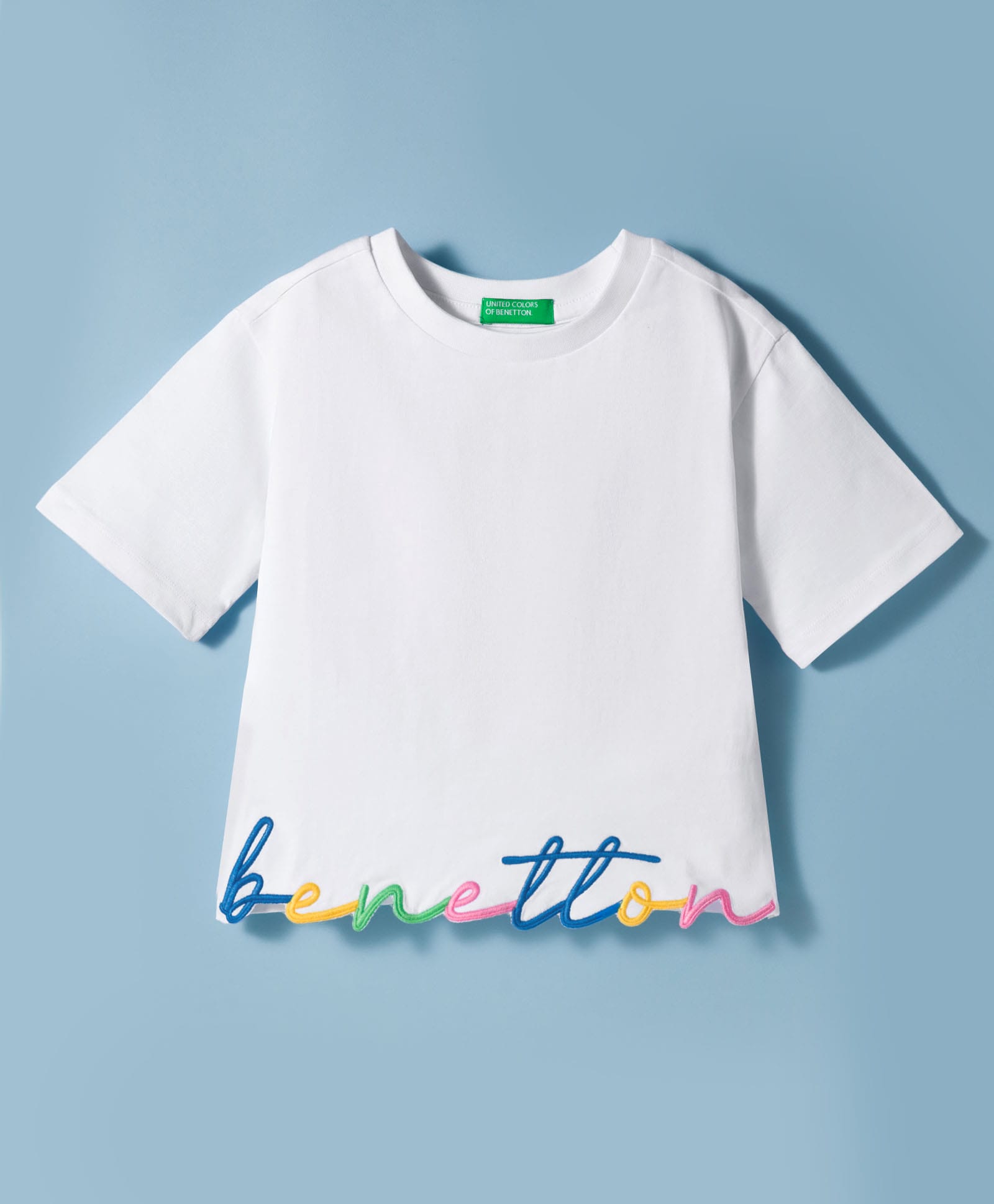 UCB Cotton Knit Half Sleeves T-Shirt with Logo Embroidery - White-picture-35