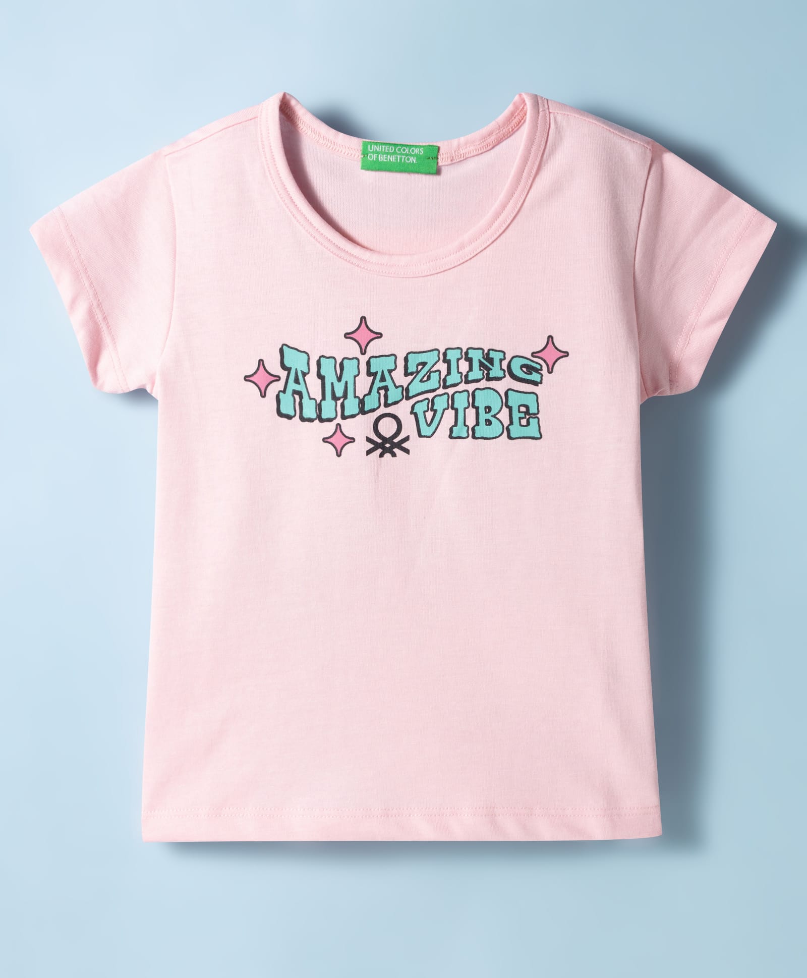 UCB Cotton Knit Half Sleeves T-Shirt With Text Print - Light Pink-picture-23
