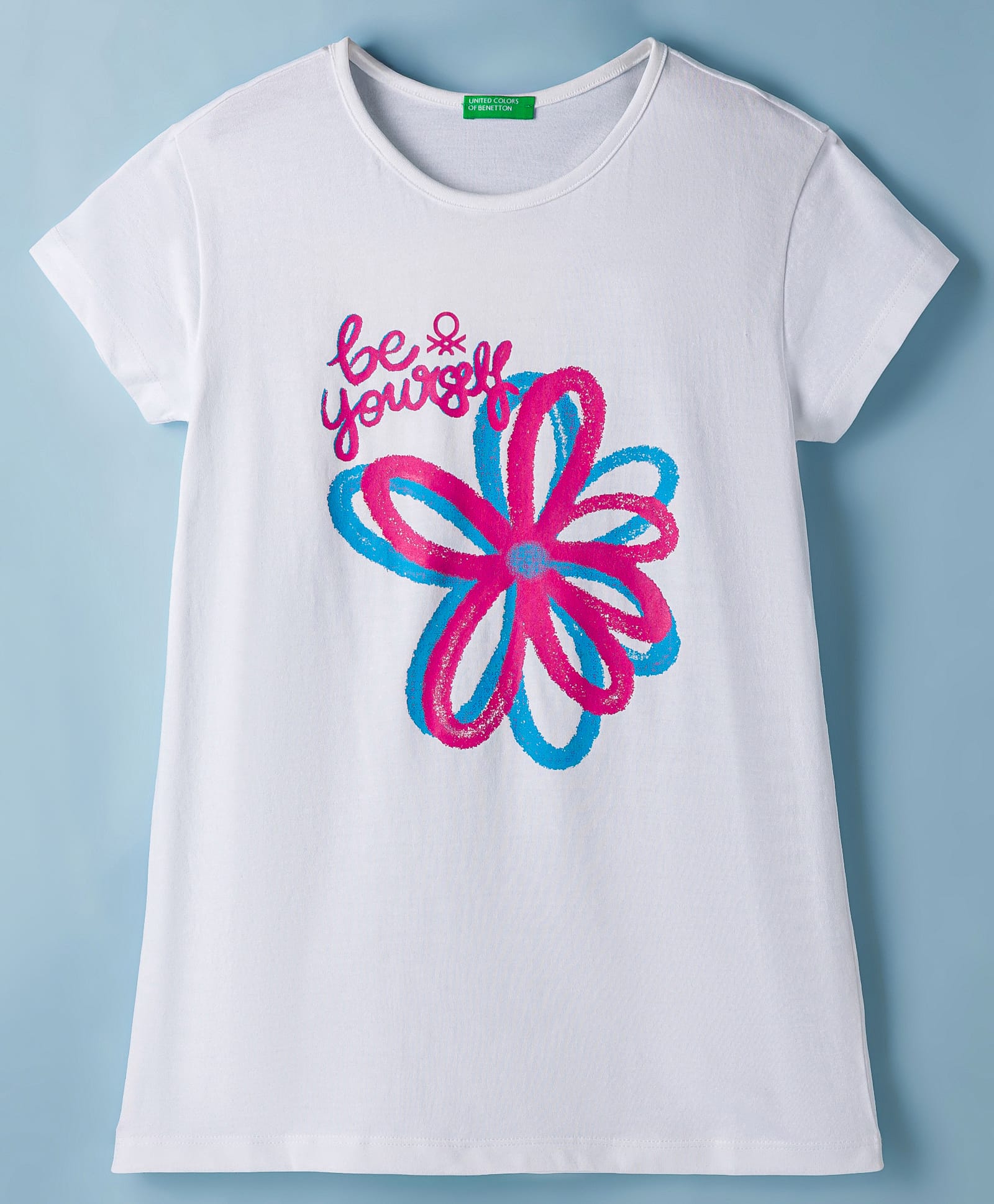UCB Cotton Knit Half Sleeves T-Shirt With Floral Print - White-picture-25