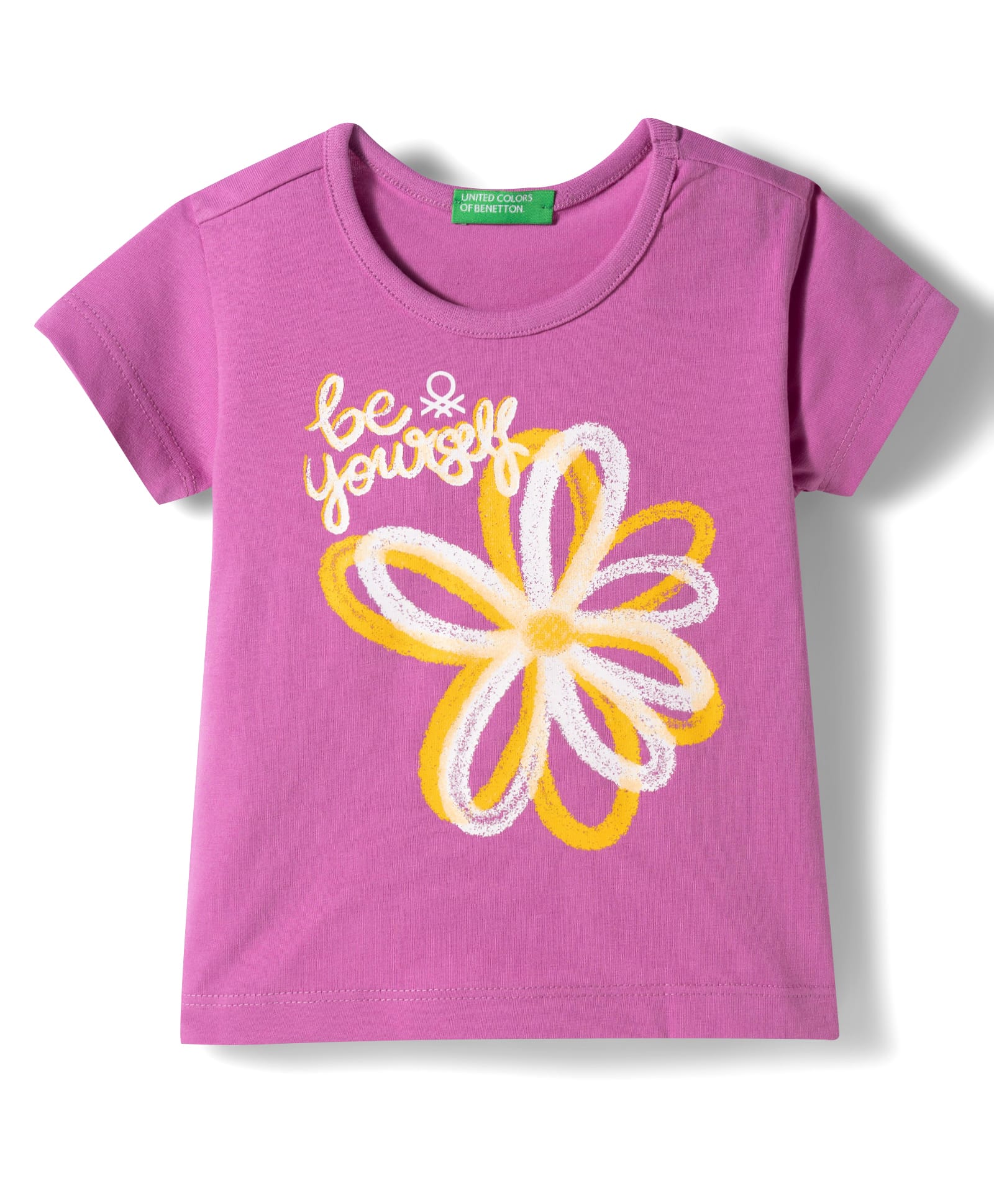 UCB Cotton Knit Half Sleeves T-Shirt With Floral Print - Purple-picture-31