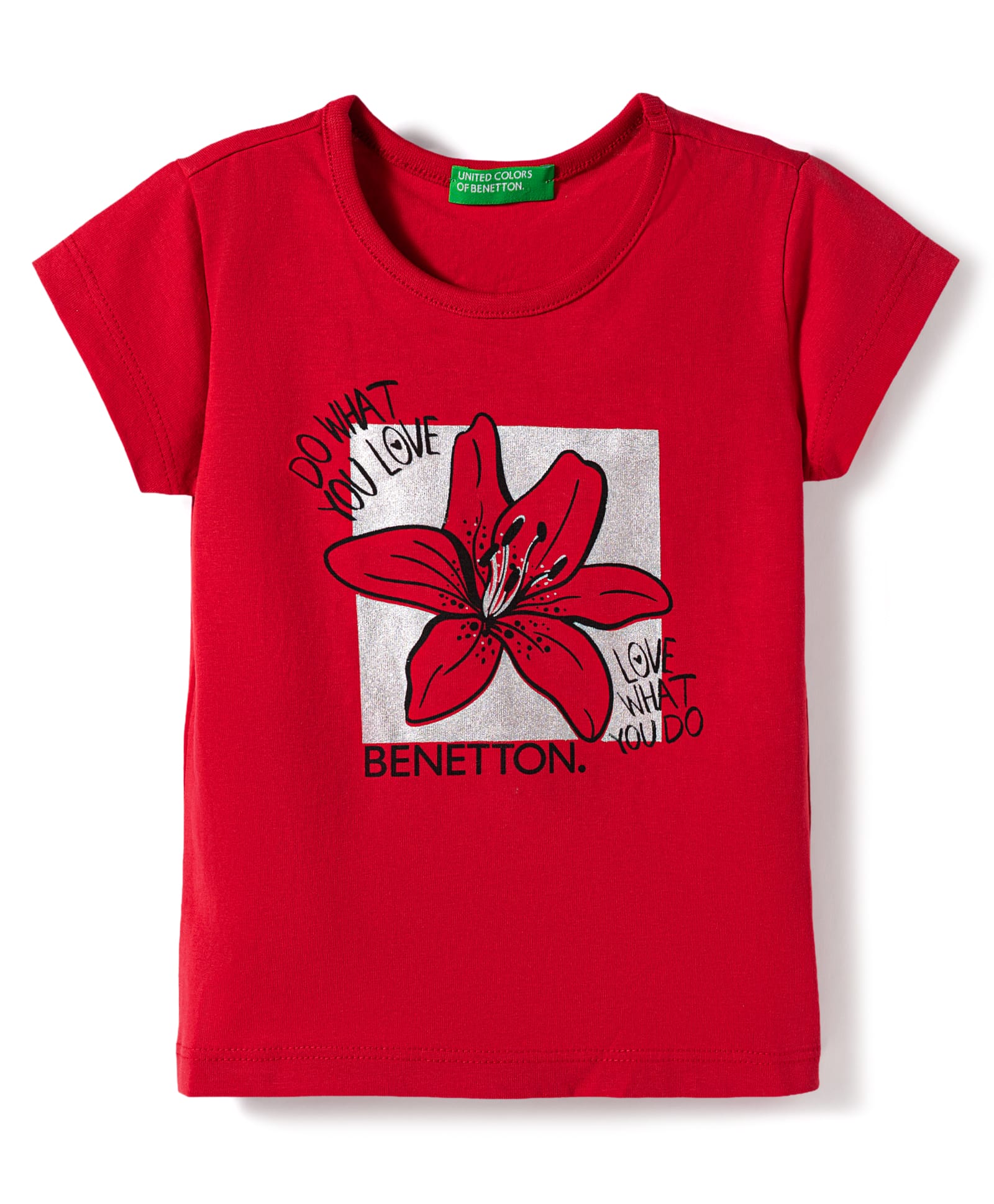 UCB Knit Half Sleeves T-Shirt With Floral Print - Red-picture-10
