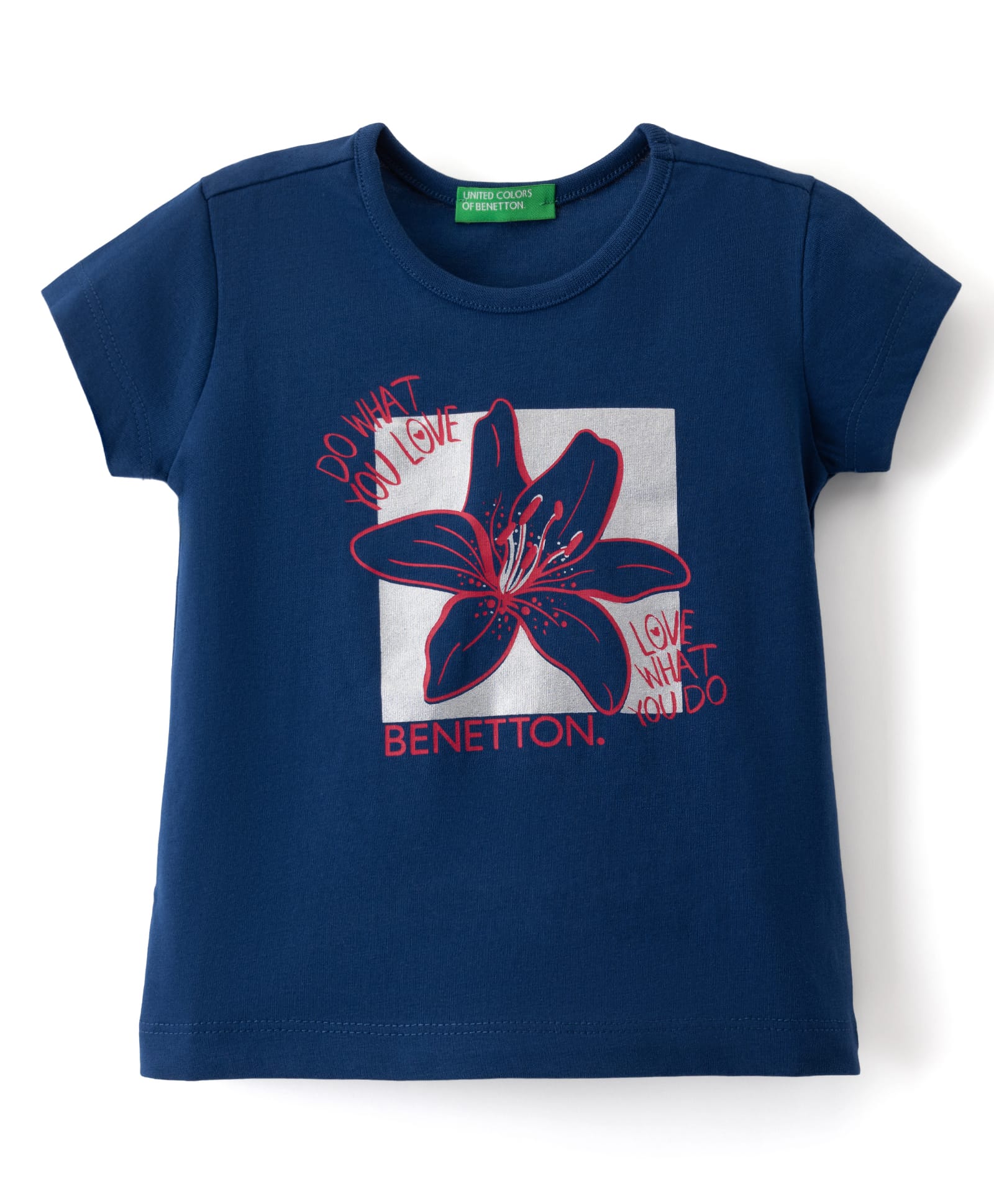 UCB Knit Half Sleeves T-Shirt With Floral Print - Blue-image-46