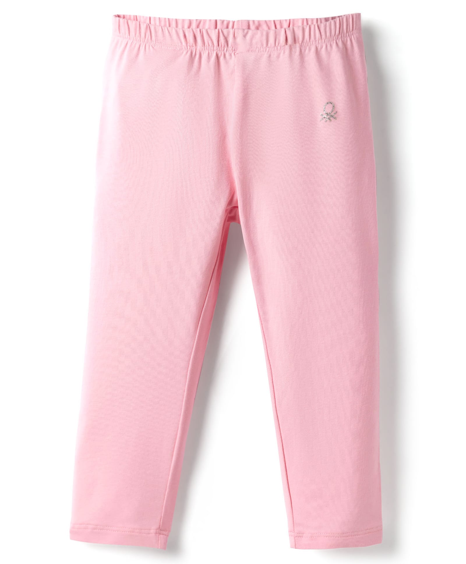 UCB Cotton Elastane Knit Full Length Solid Colour Leggings - Light Pink-picture-14