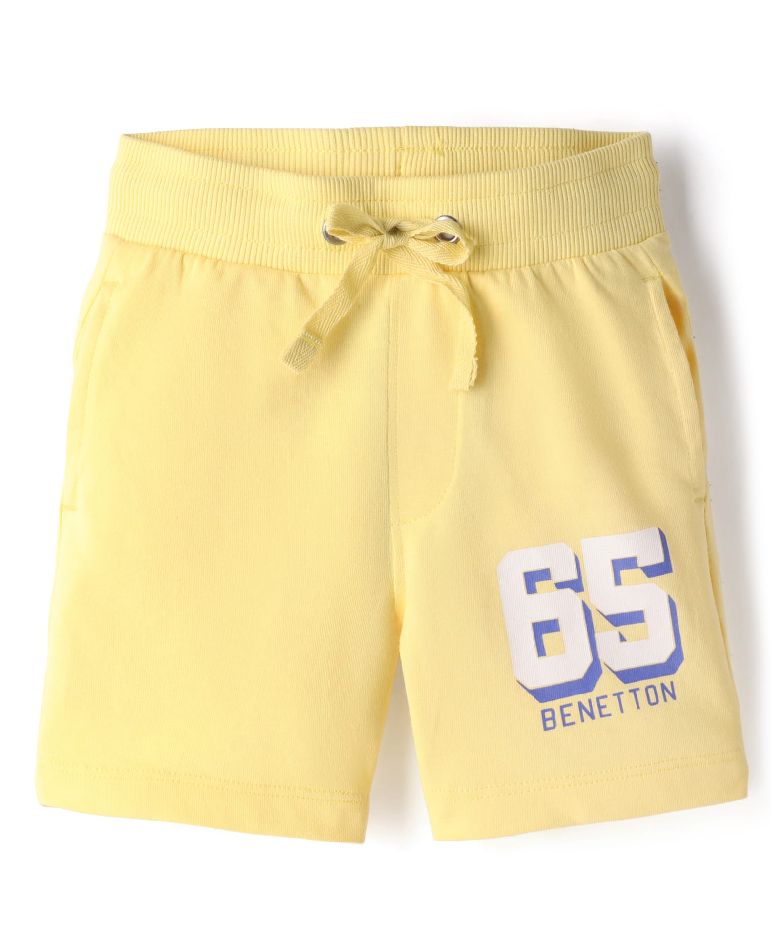 UCB Knit Knee Length Shorts with Number Print - Yellow-picture-7