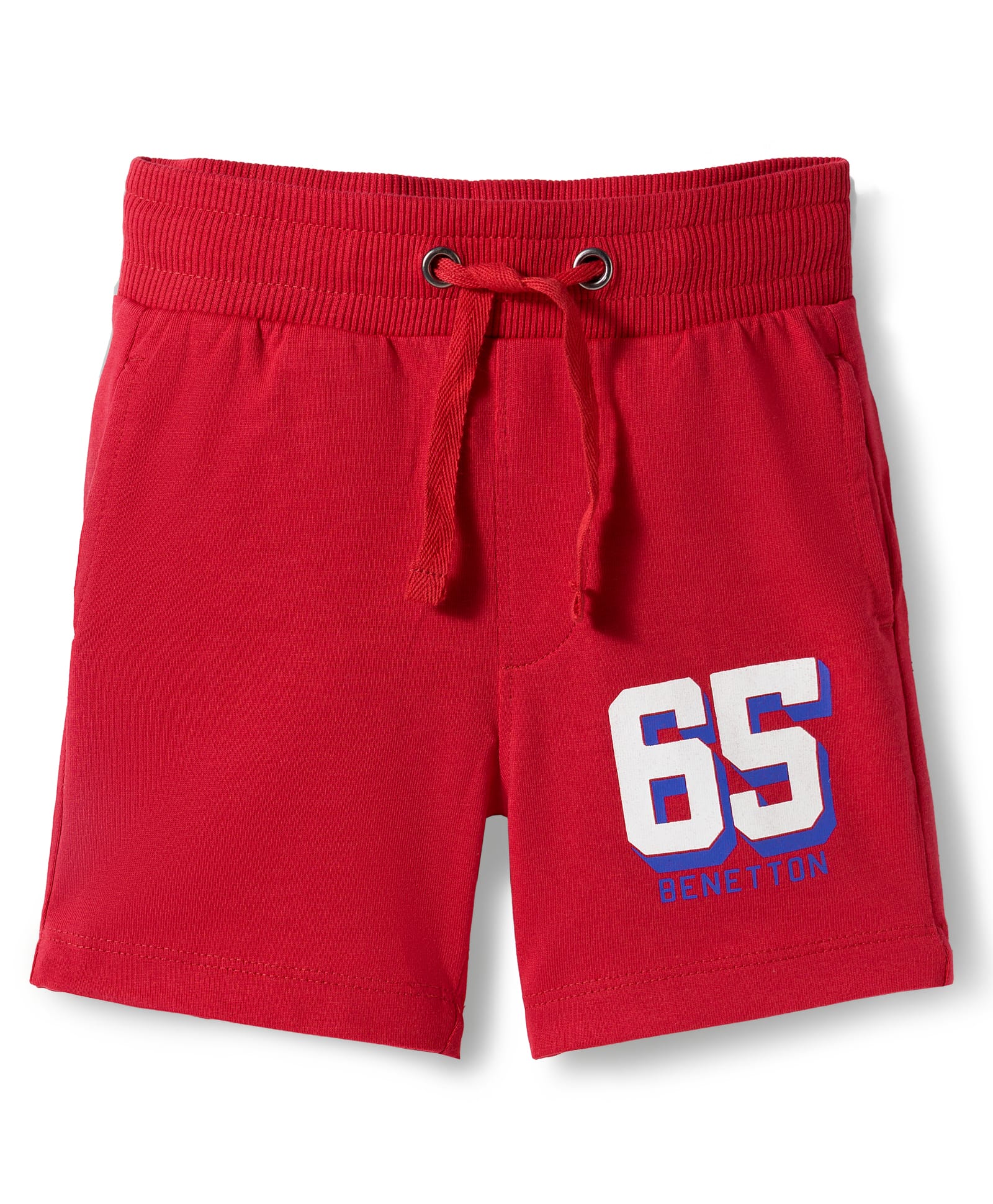 UCB Knit Knee Length Shorts with Number Print - Red-image-9