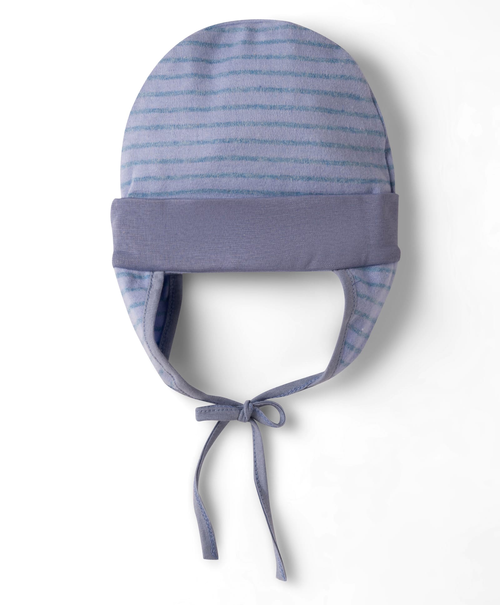 OHMS Single Jersey Knit Striped Baby Cap With Knot Grey - Diameter 10 cm-image-14