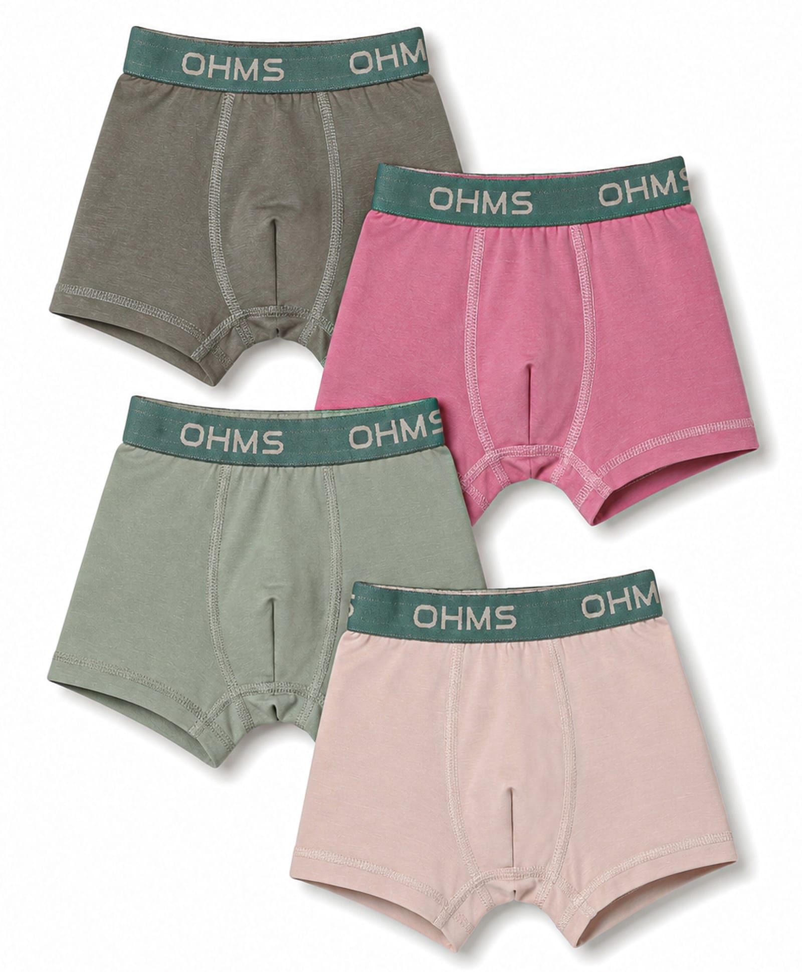 OHMS Single Jersey Knit Solid Boxers Pack of 4 - Multicolor-image-31
