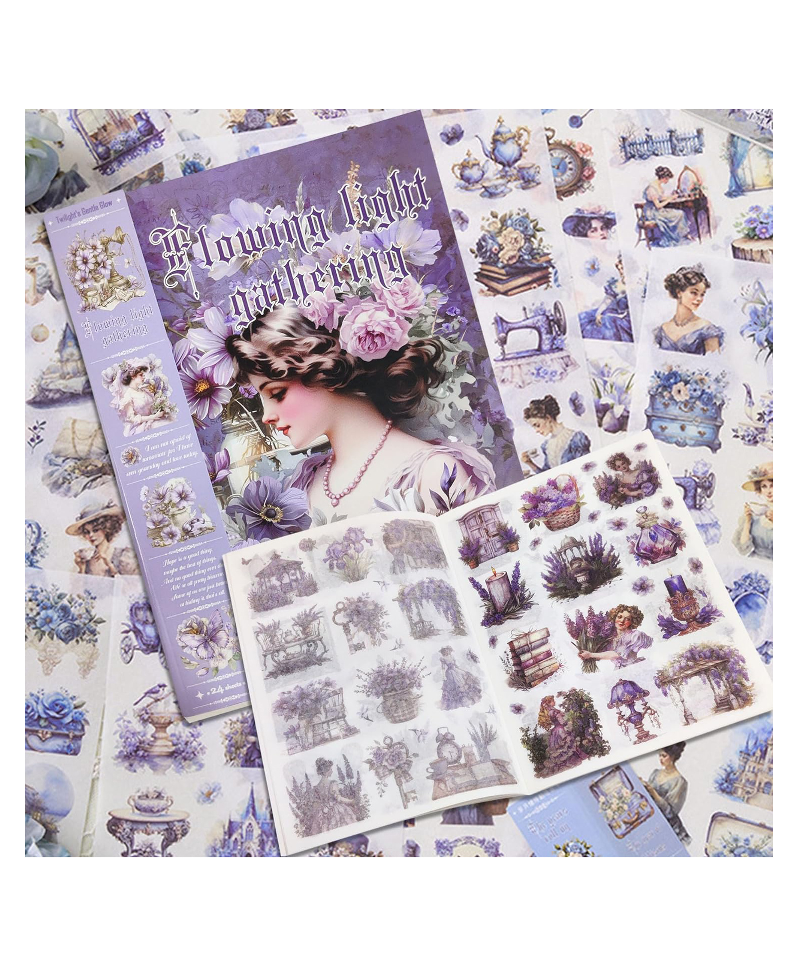 FunBlast American Style Self-Adhesive Stickers for Decoration 24 Sheets / 250+ Stickers (Multicolor)