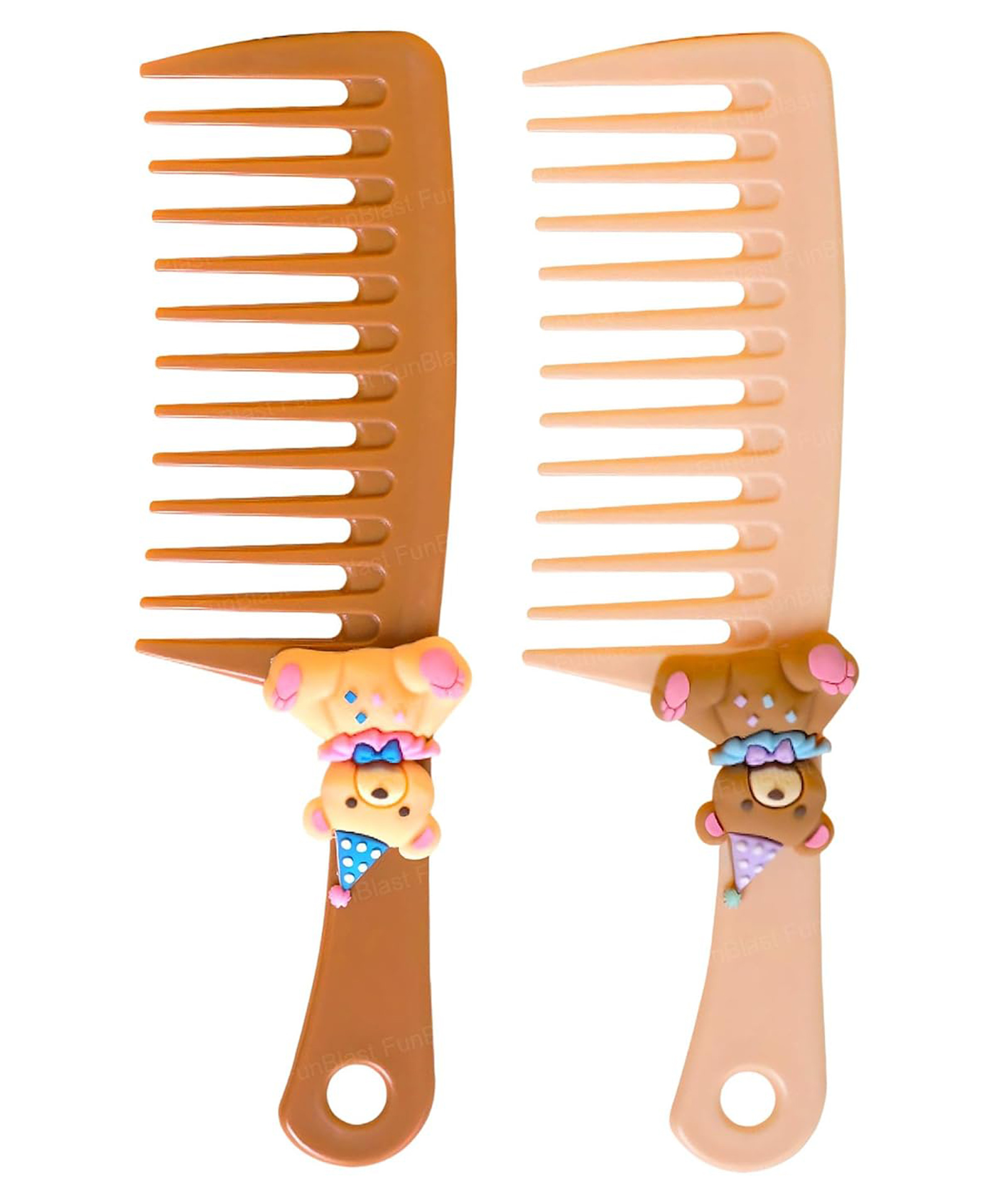 FunBlast Kaba Bear Wide Tooth Hair Comb for Girls Pack of 2 Comb (Multicolor)-image-12