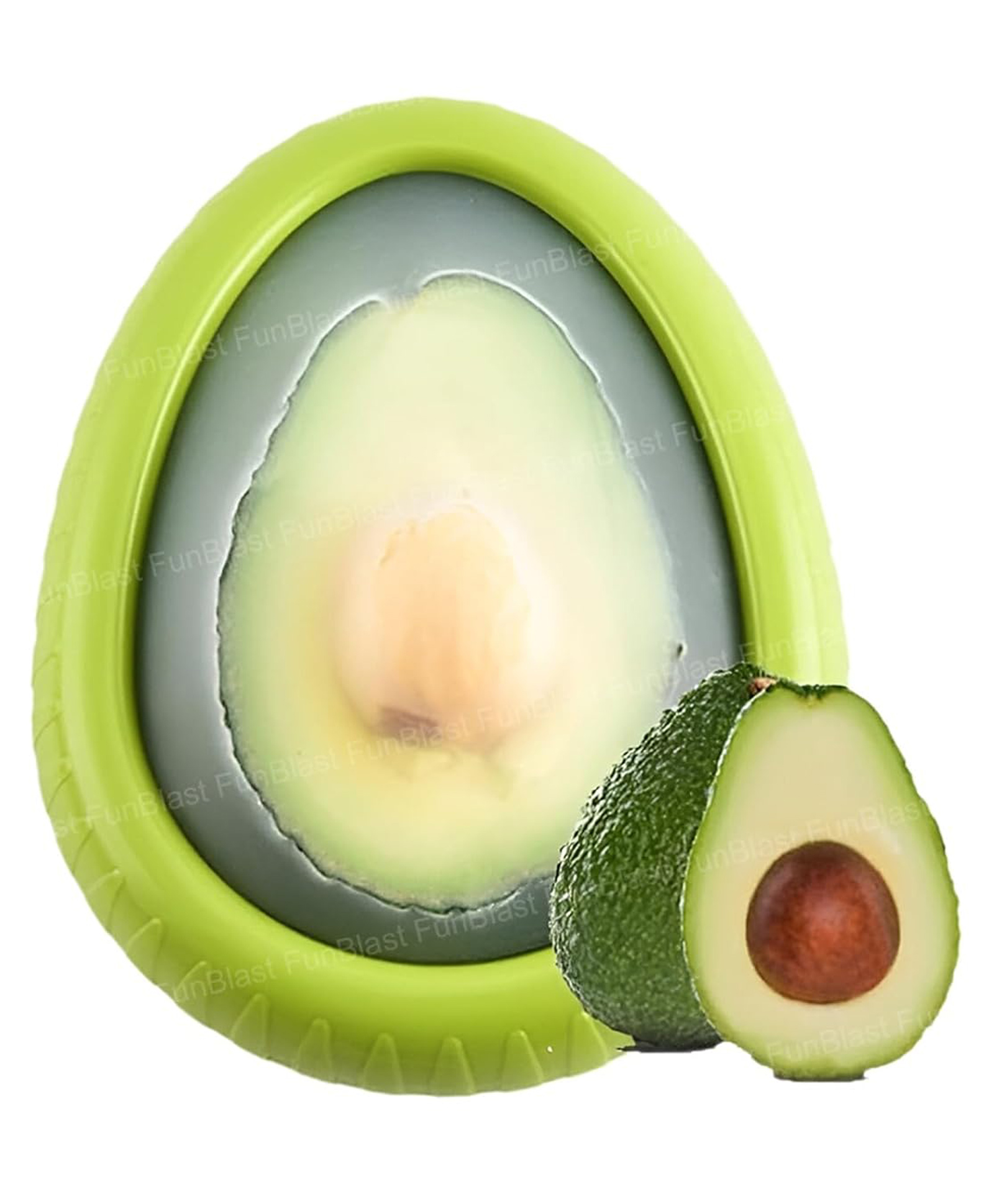 FunBlast Anti-Oxidation Silicone Food Storage Container with Stretchable Lid for Fridge Pack of 1 (Green)-image-37