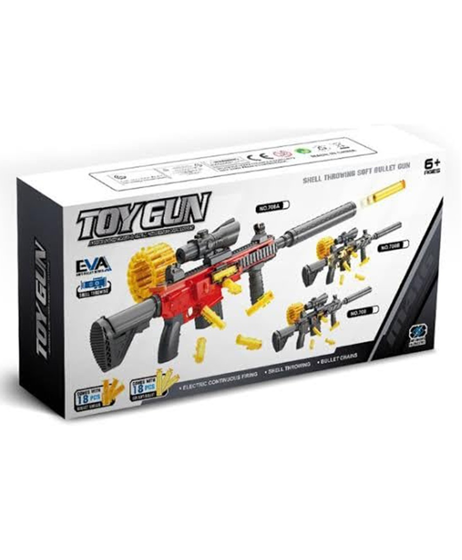 AKN TOYS Gun Shell Throwing Soft Bullet Gun, Length - PACK OF - 1 - ( COLOR MAY VARY )-picture-2