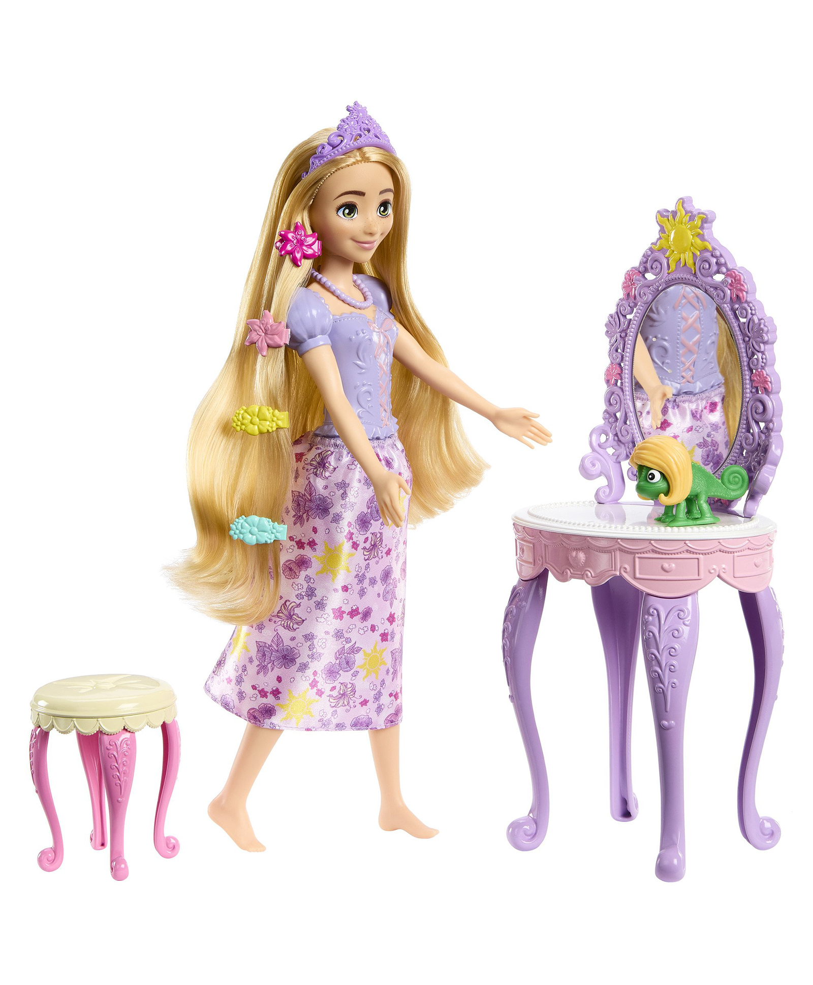 Disney Height 32.5 cm Princess Toys, Rapunzel Doll, Vanity and Accessories - Multicolor-image-43
