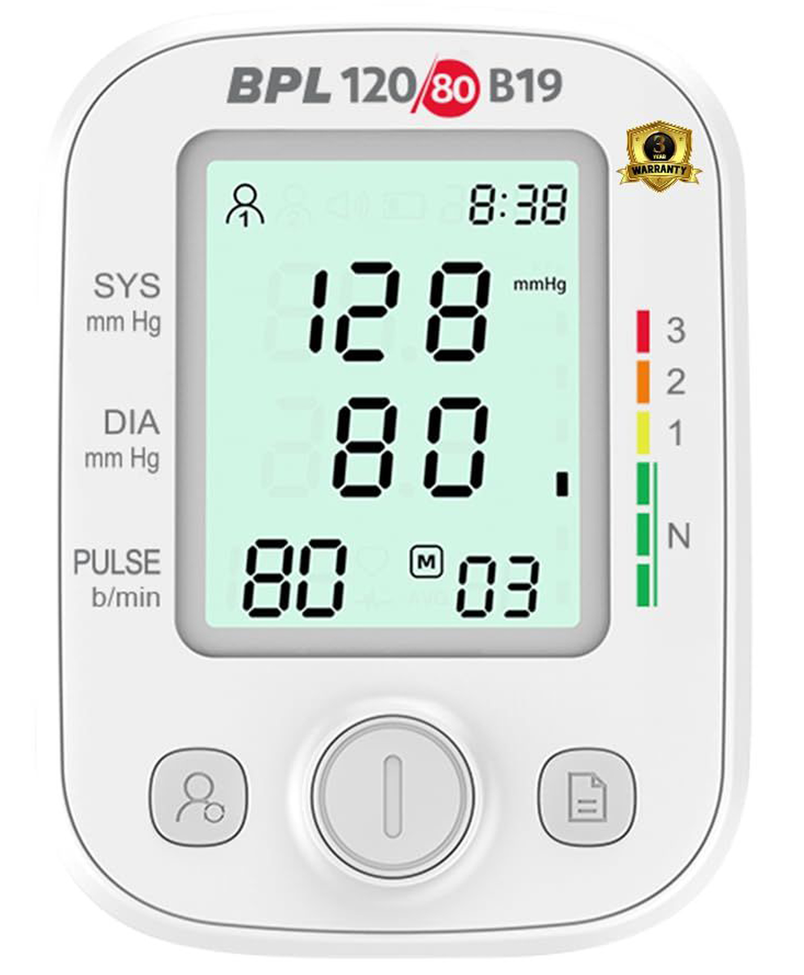 BPL Medical Technologies B19 Digital Blood Pressure Monitor with USB, LCD Display, 3 Years Warranty|BP Apparatus for Home|Hypertension & Managing Heart Health Device - White-image-27
