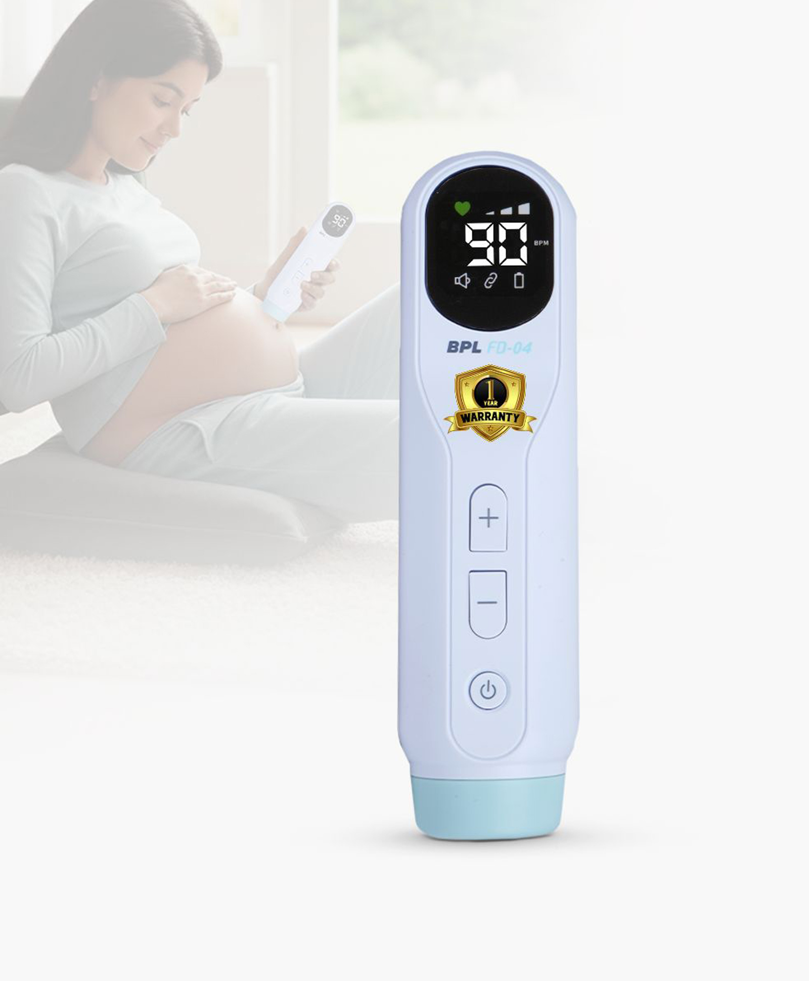 BPL Medical Technologies FD-04 Fetal Doppler|Pulse Wave Technology|Heartbeat Detection Machine for Home and Clinic Use - White-image-18